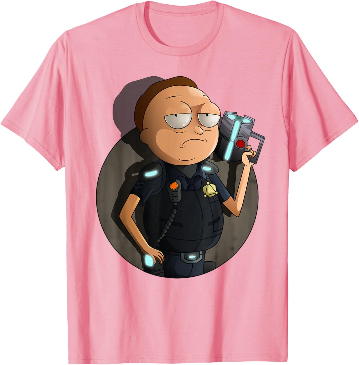 Mademark x Rick and Morty Cop Morty T-Shirt Stylish Graphic Tee - 5
