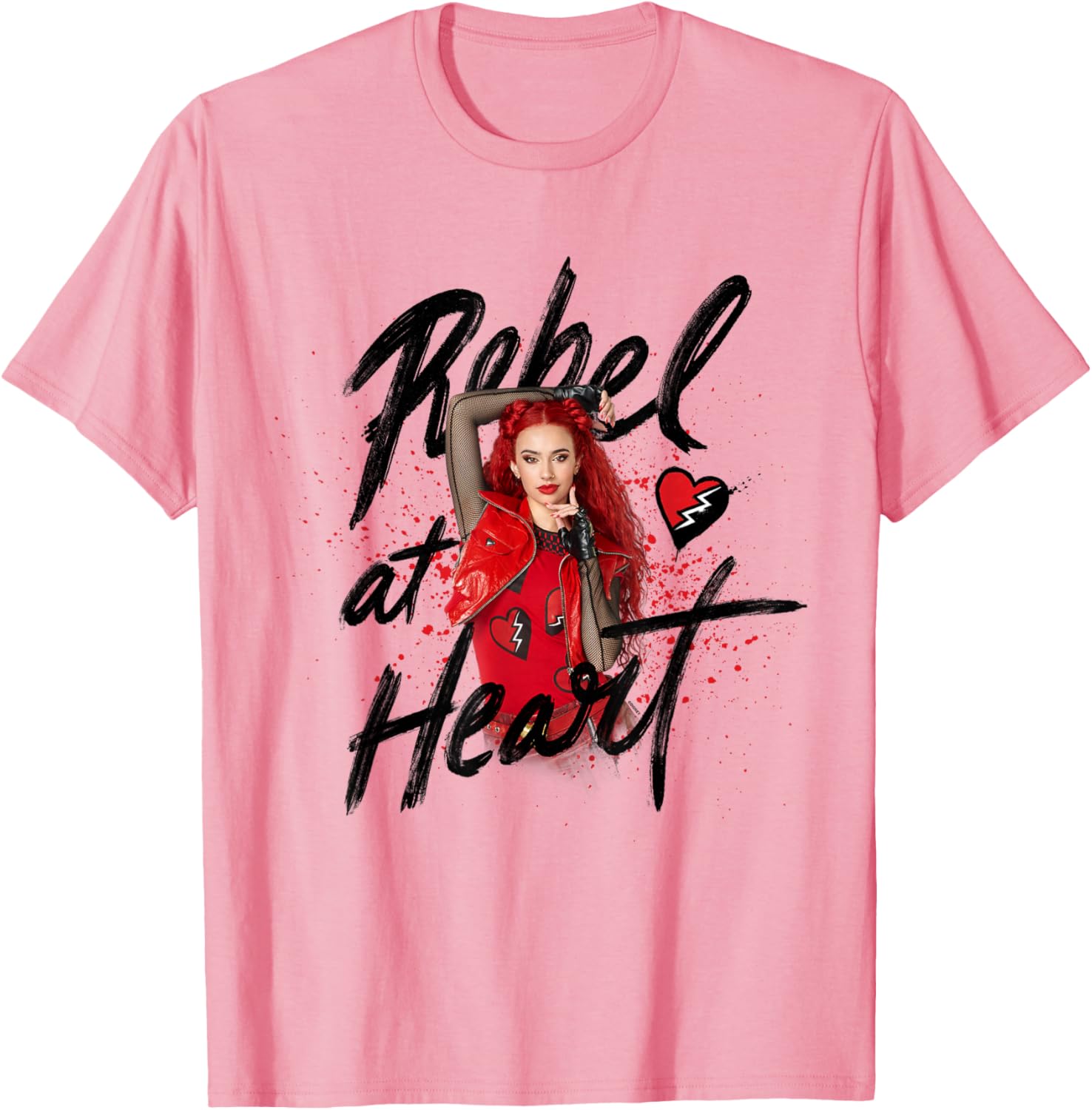 Disney Descendants 4 Red Rebel Heart T-Shirt for Kids and Fans - 12