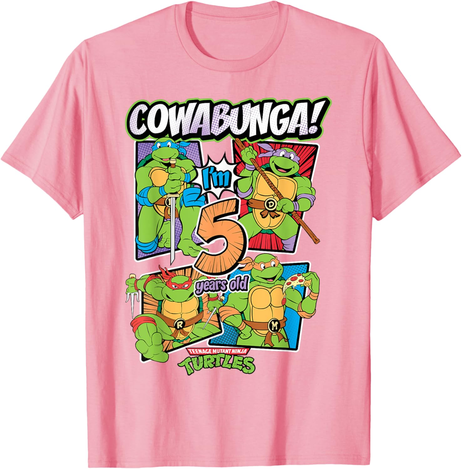 Mademark Teenage Mutant Ninja Turtles Cowabunga I'm 5 Years Old T-Shirt - 18