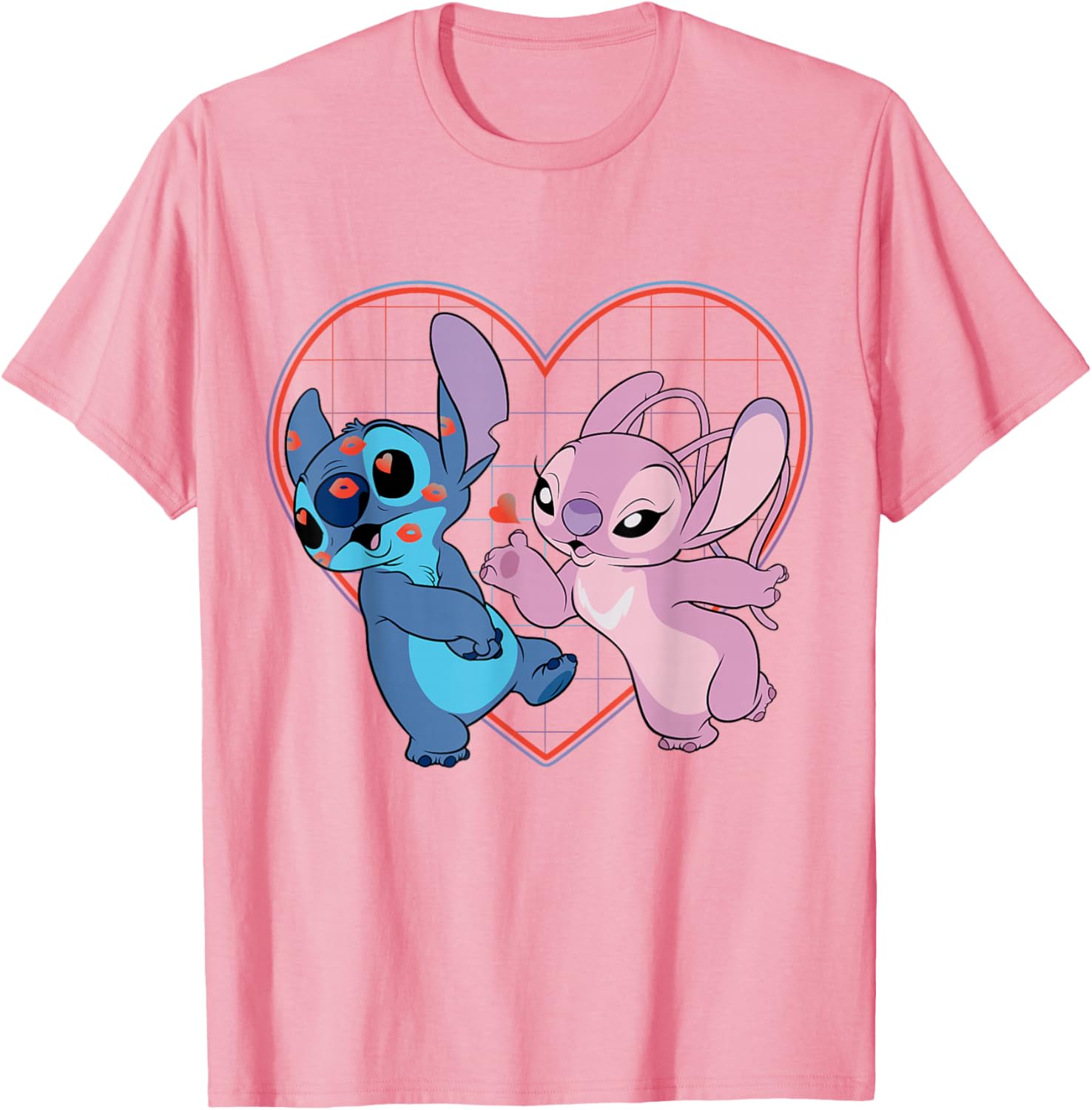 Disney Lilo and Stitch Angel Heart Kisses T-Shirt for Fun Fashion Lovers - 13