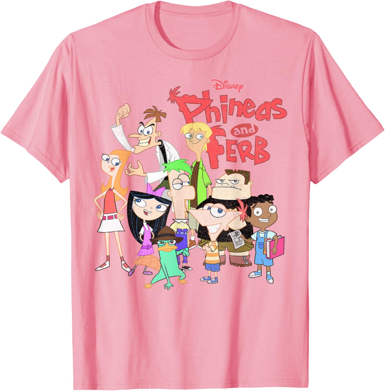 Phineas And Ferb Group Logo T-Shirt for Fun Disney Fans - 1