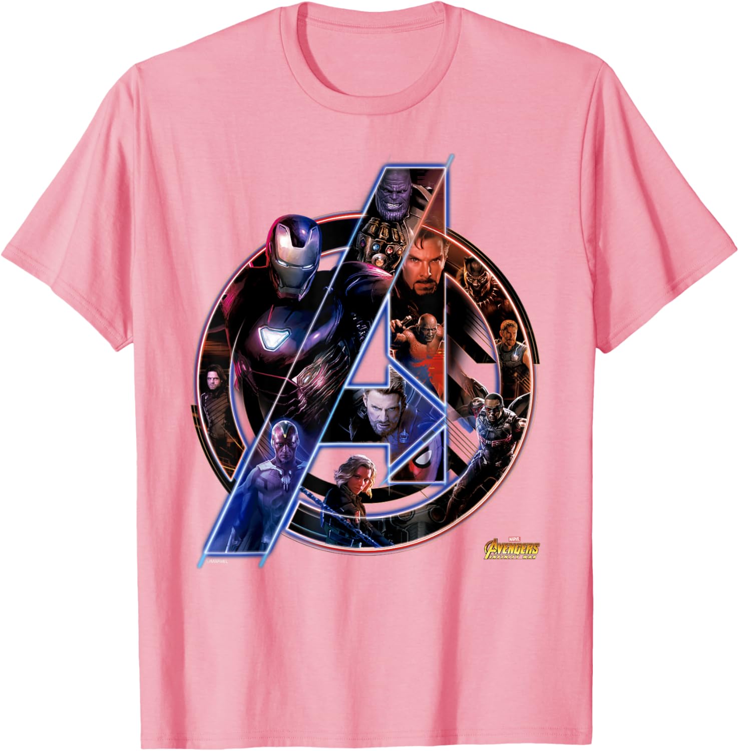Marvel Avengers Infinity War Neon Team Short Sleeve T-Shirt for Fans - 7