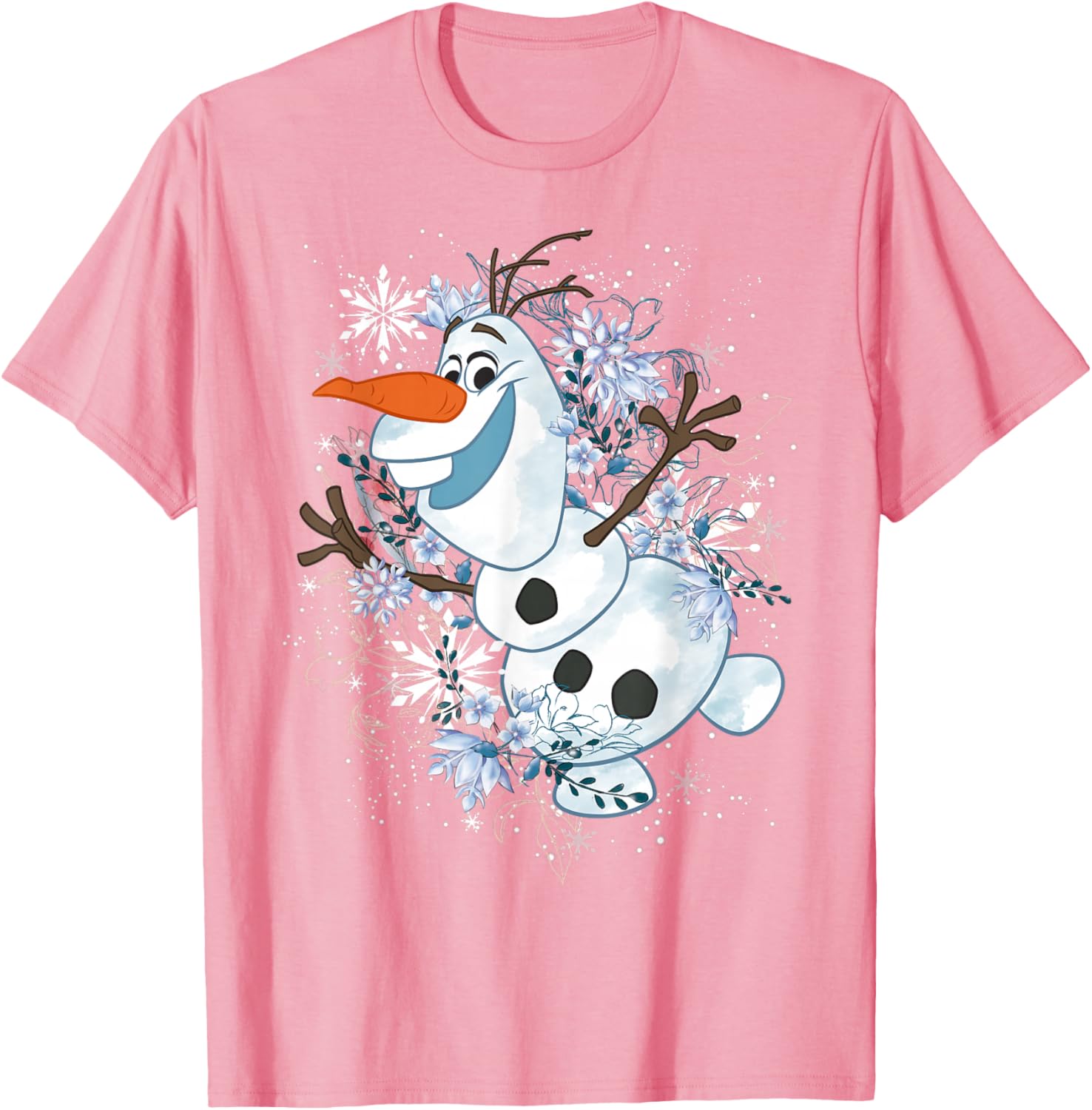 Disney Frozen Olaf Dancing Snowflakes Graphic T-Shirt for Kids and Adults - 3
