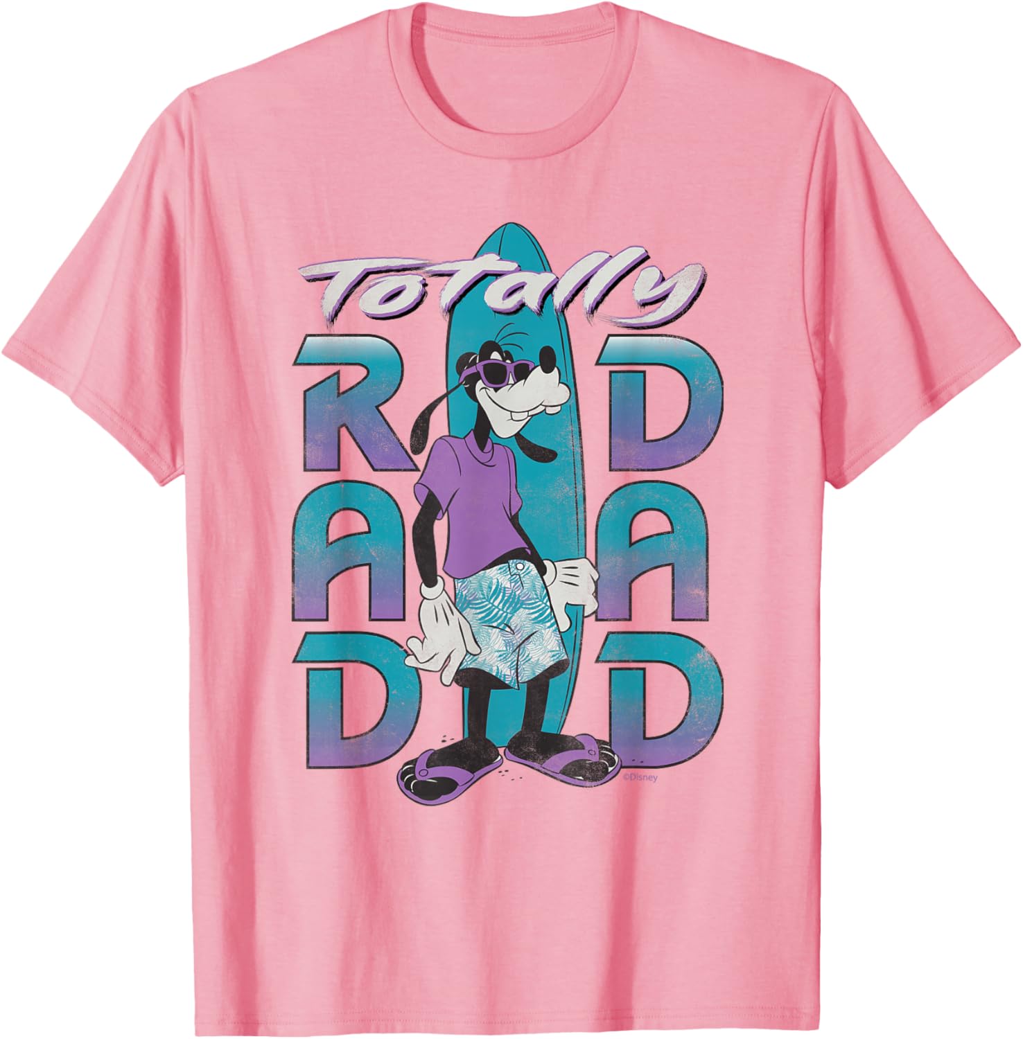 Disney Goofy Totally Rad Dad Surfing Distressed T-Shirt for Father's Day - 26