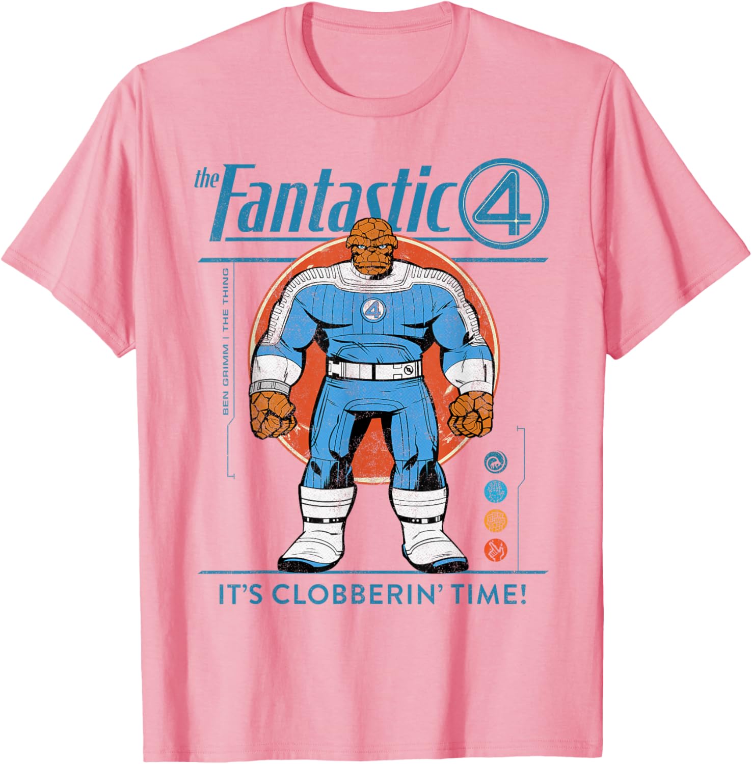 Marvel Fantastic Four The Thing Retro T-Shirt for Fans of Classic Comics - 9
