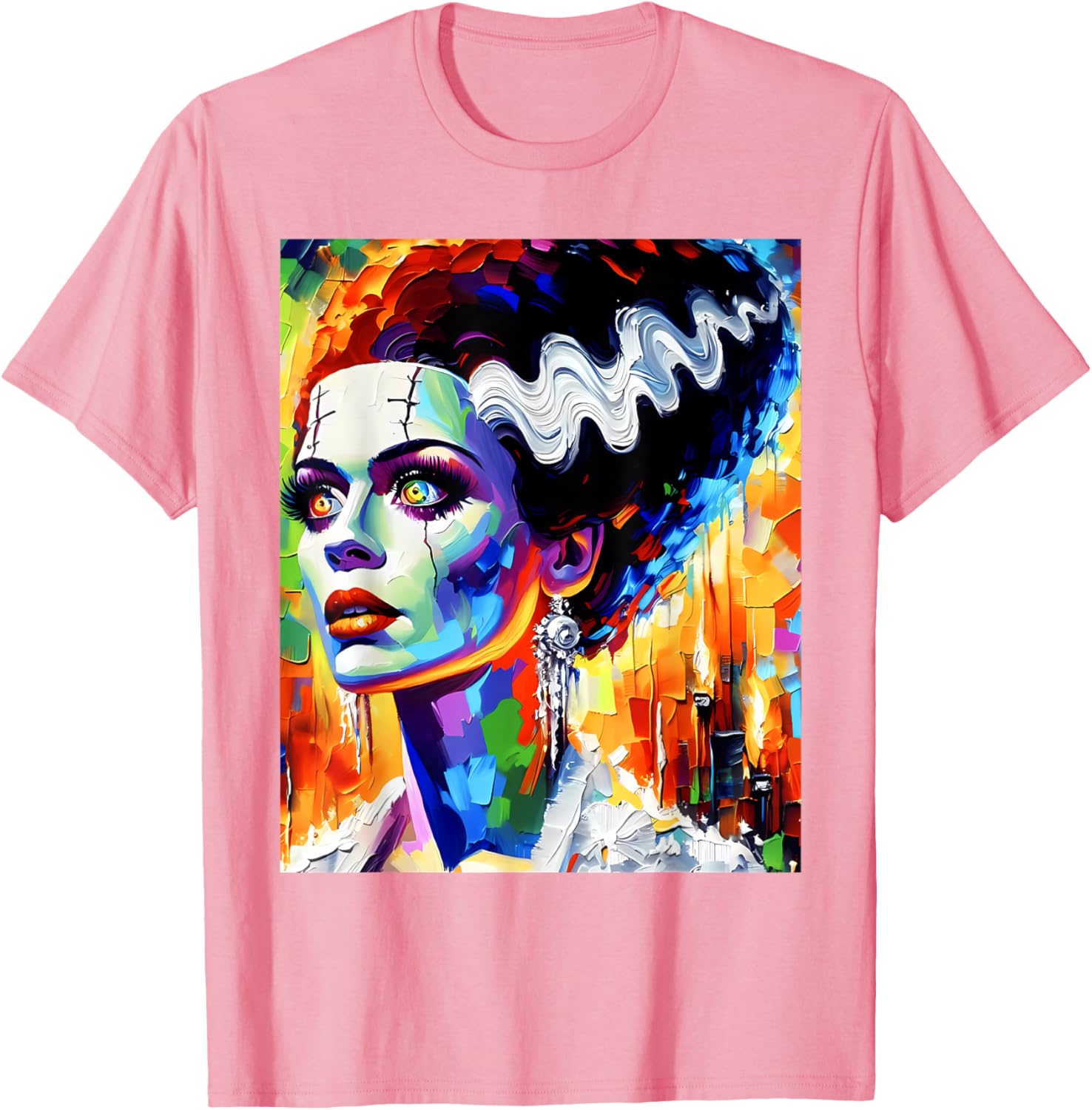 Frankenstein Monster and Bride Matching Couple T-Shirts for Halloween - 5