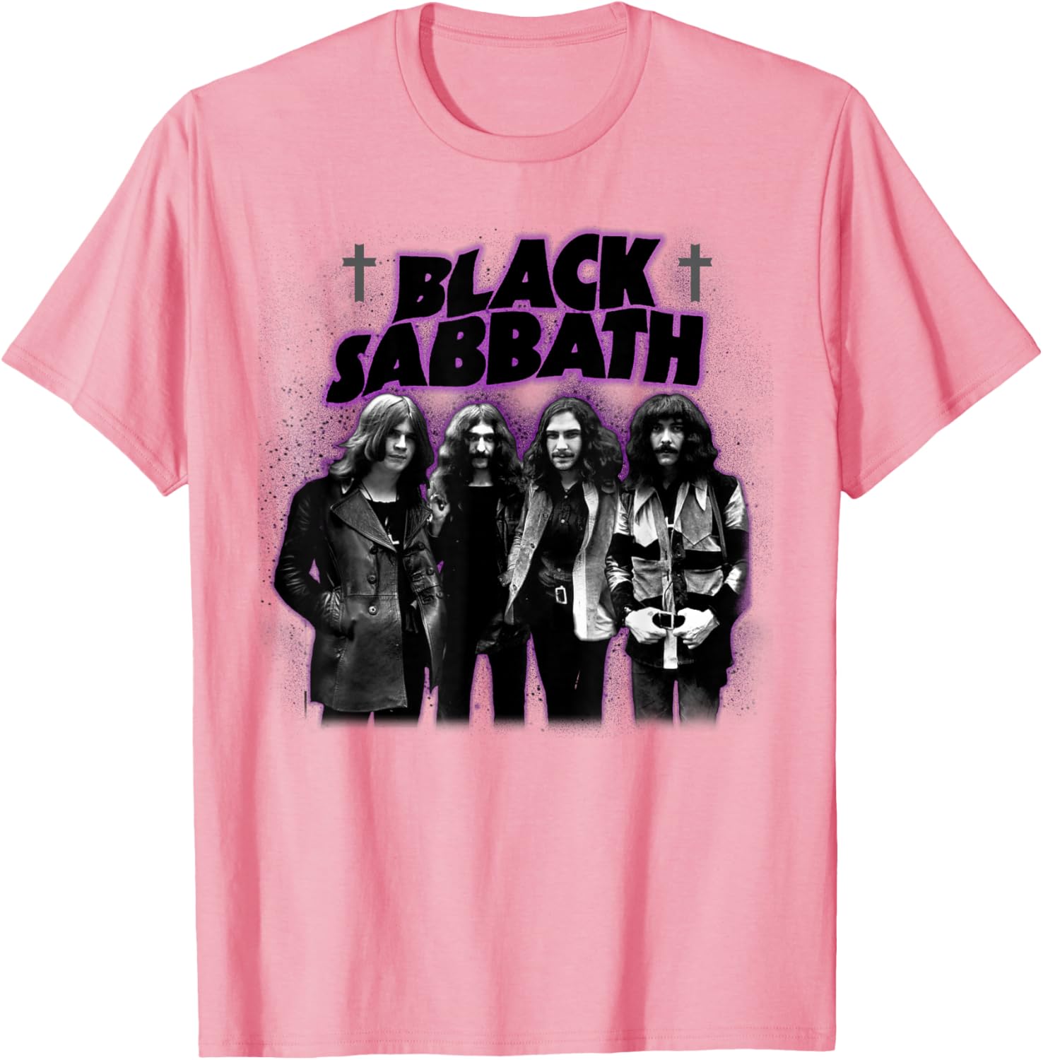 Black Sabbath Cross Glow T-Shirt for Music Fans - Stylish & Comfortable - 1