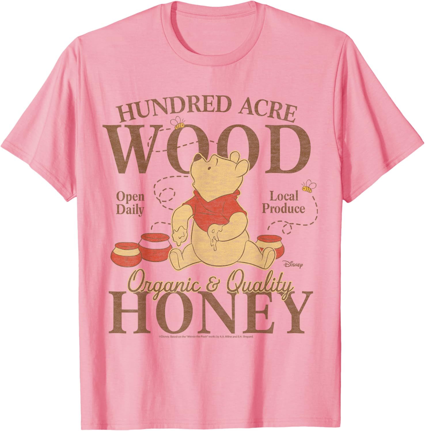 Winnie The Pooh Organic Honey T-Shirt for Kids in Hundred Acre Wood - 3