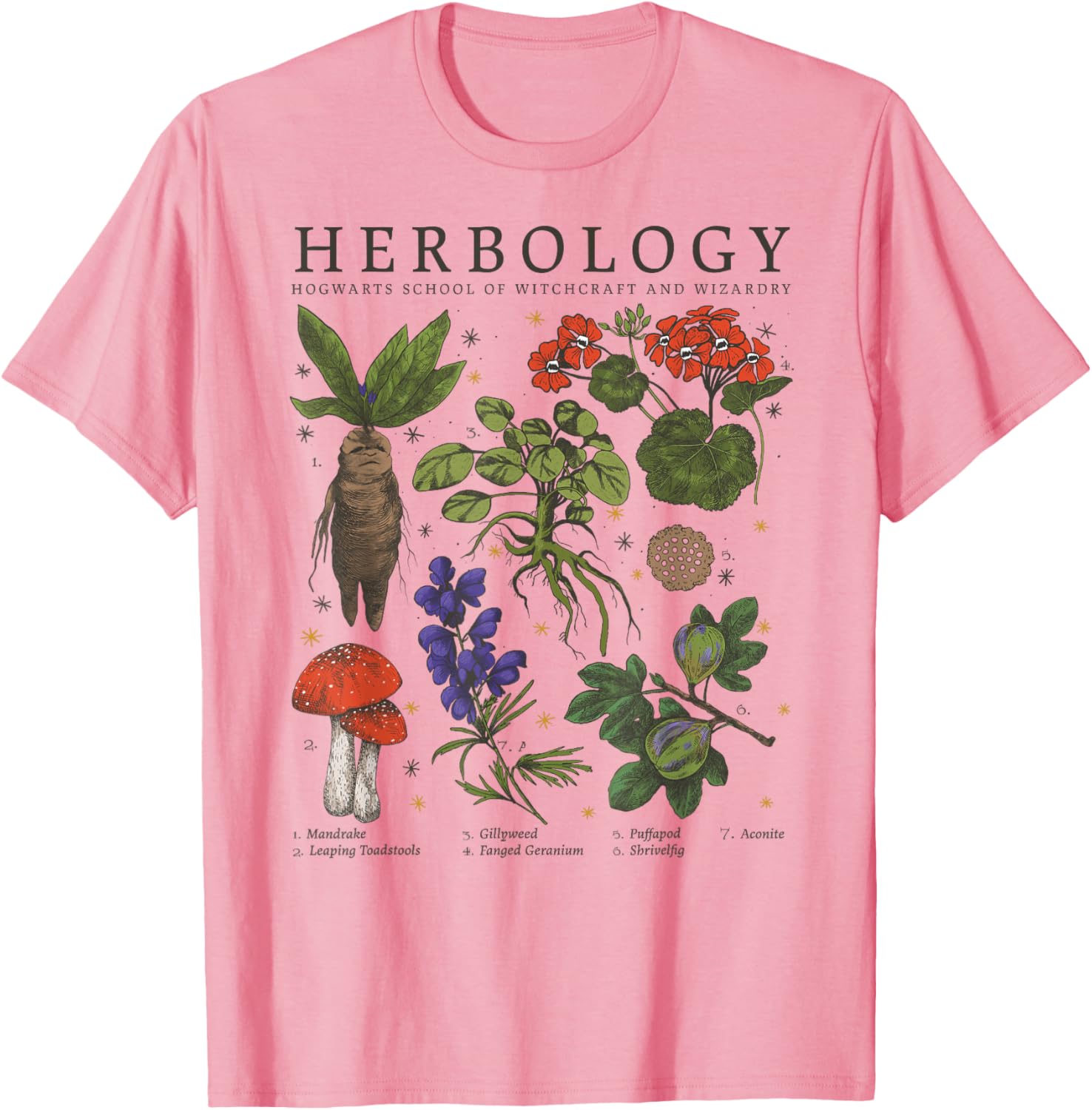 Harry Potter Herbology Vintage Textbook T-Shirt for Plant Lovers - 12