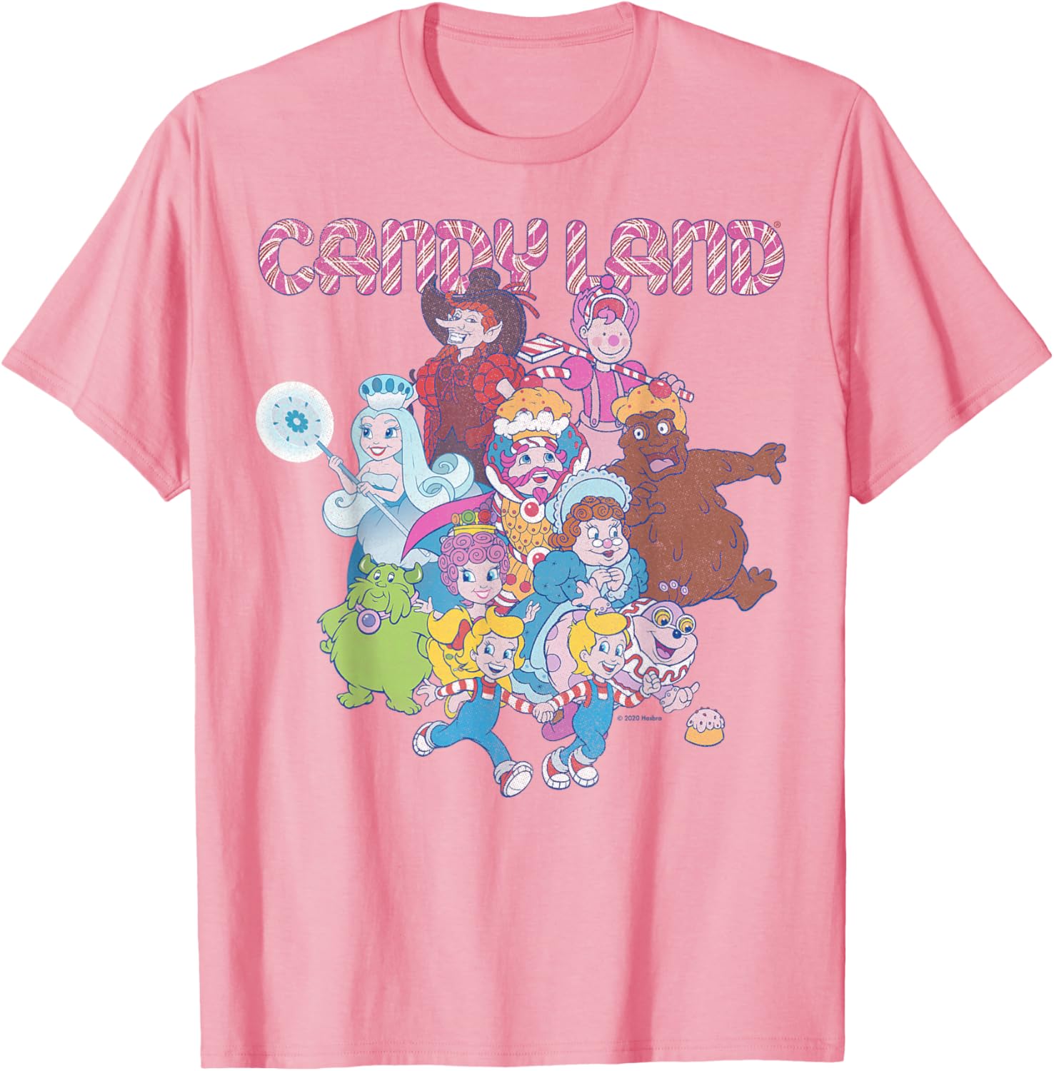 Candy Land Retro Game Characters Group Shot Logo T-Shirt for Fun Lovers - 6