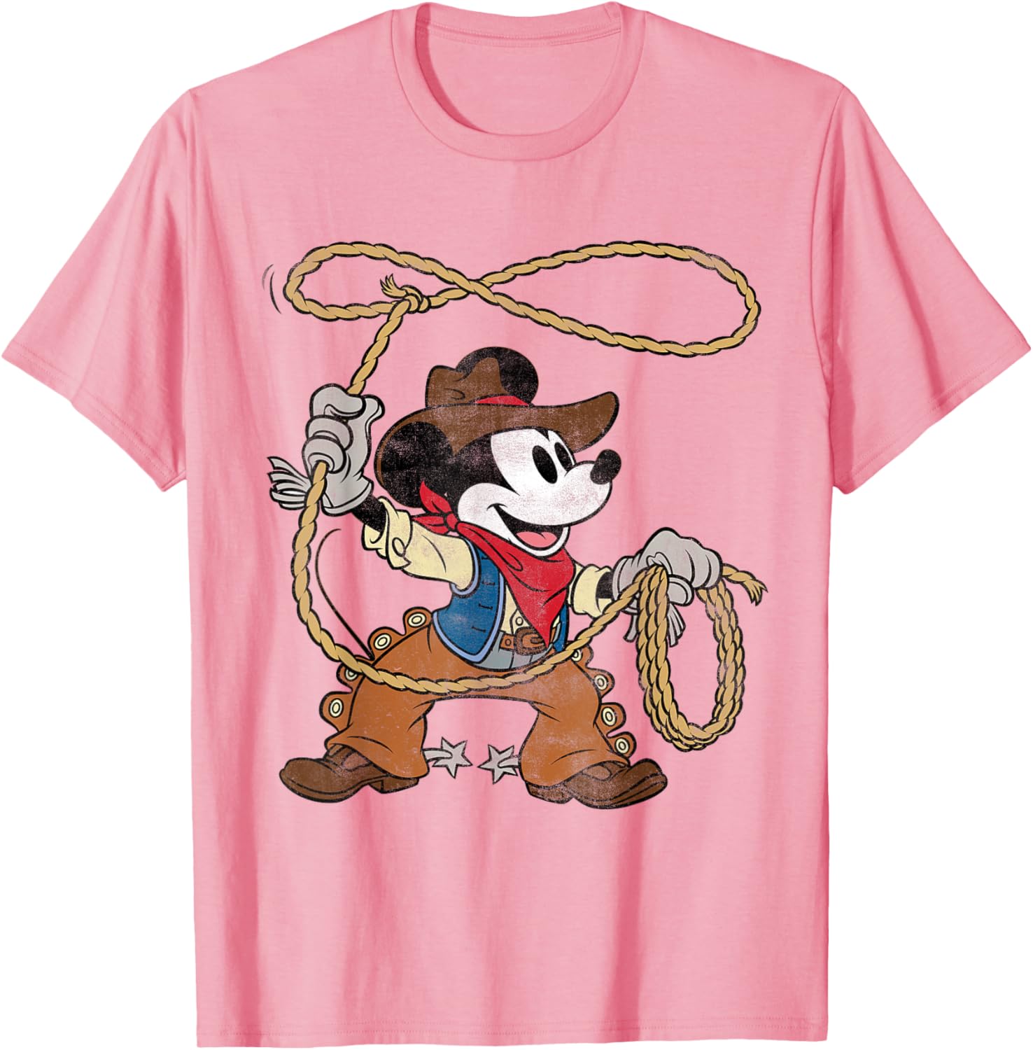 Vintage Mickey Mouse Cowboy T-Shirt for Fun Western Style Fashion - 19