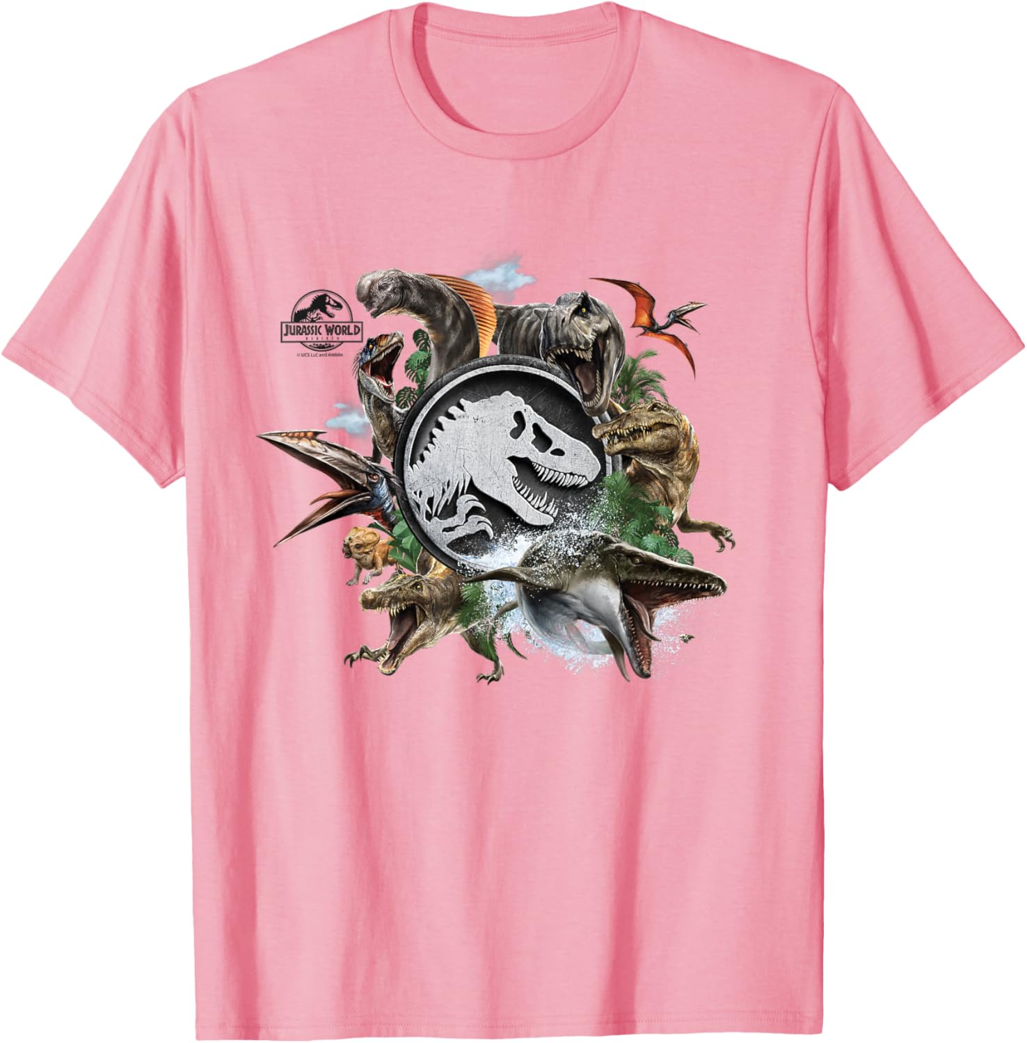 Jurassic World Rebirth Circle Logo Dinosaur T-Shirt for Fans and Collectors - 15