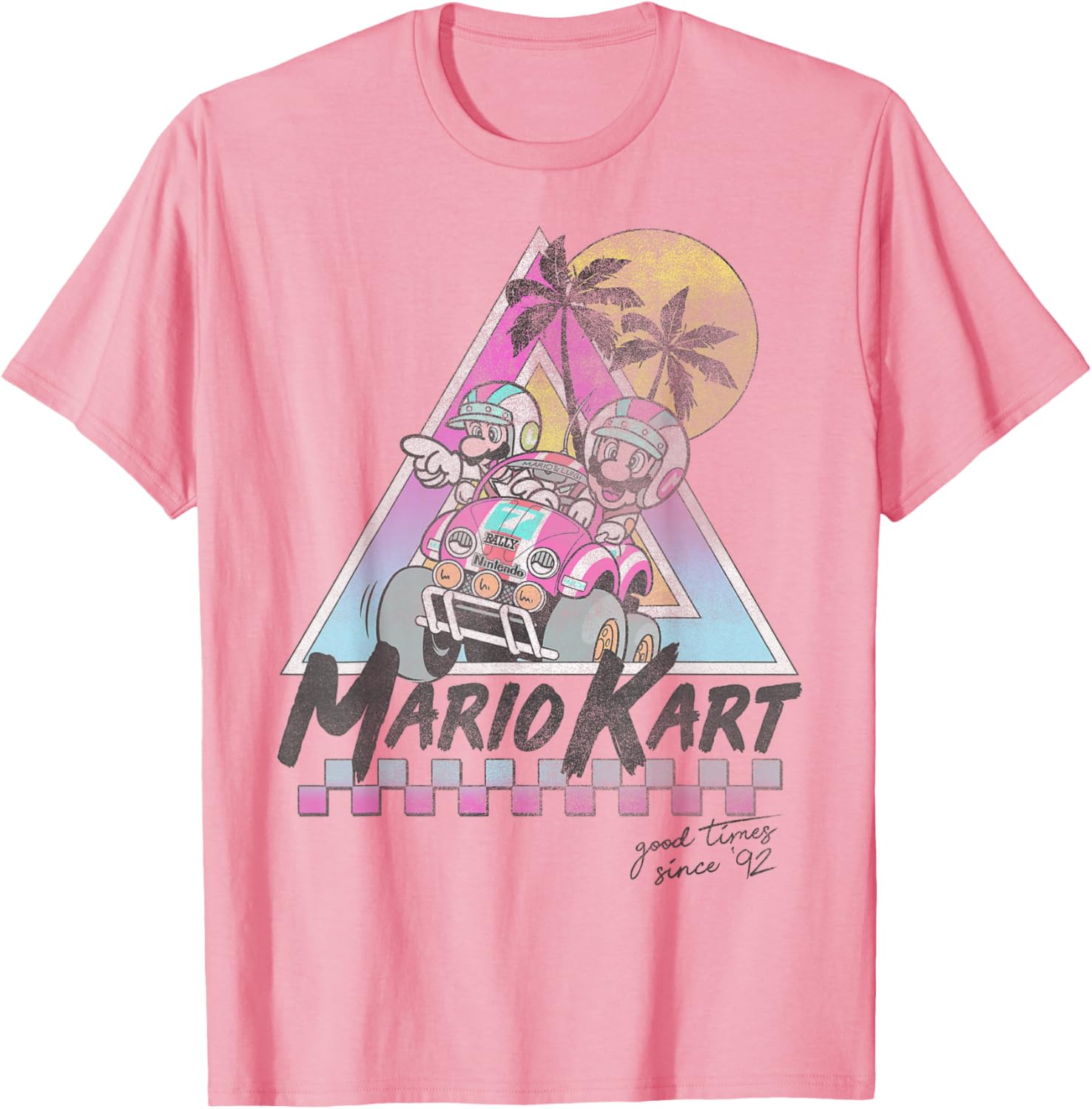 Vintage Mario Kart Mario and Luigi T-Shirt for Gamers Since 92 - 9