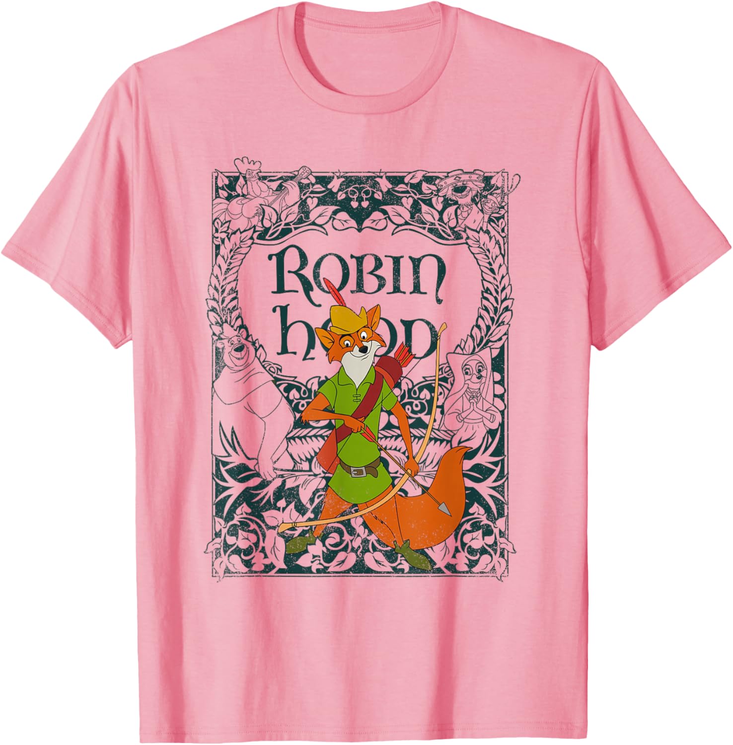 Disney Robin Hood Vintage Distressed T-Shirt for Retro Style Fans - 13