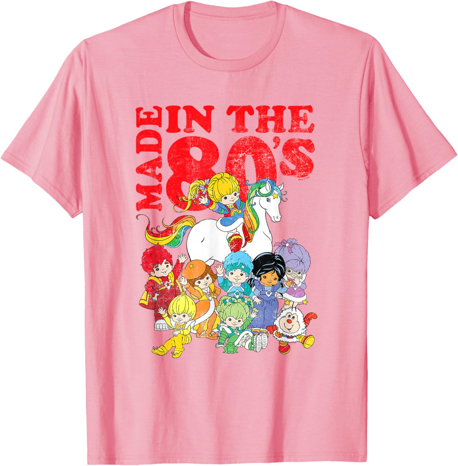 Rainbow Brite Vintage Distressed T-Shirt 80s Group Shot for Fans - 11