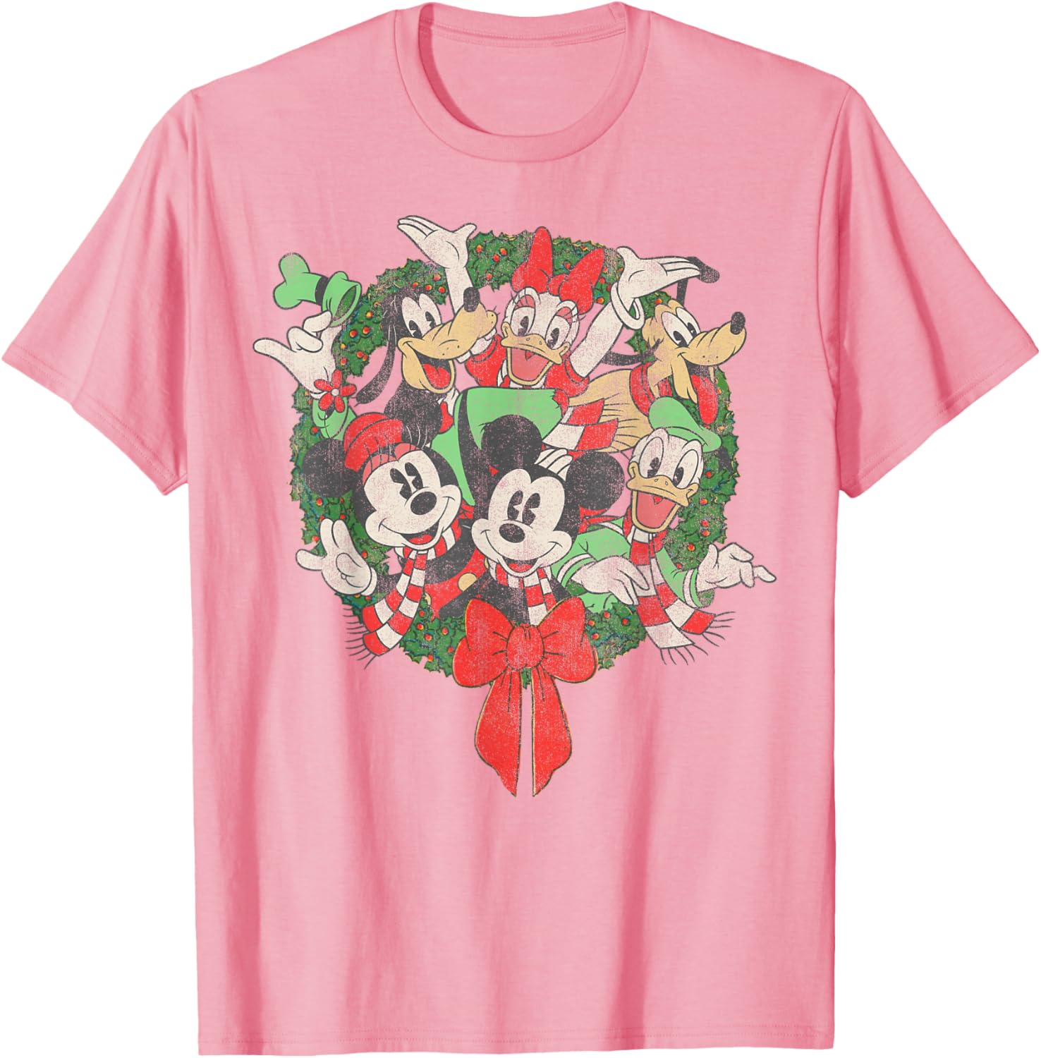 Disney Christmas Wreath T-Shirt for Festive Family Gatherings - 8
