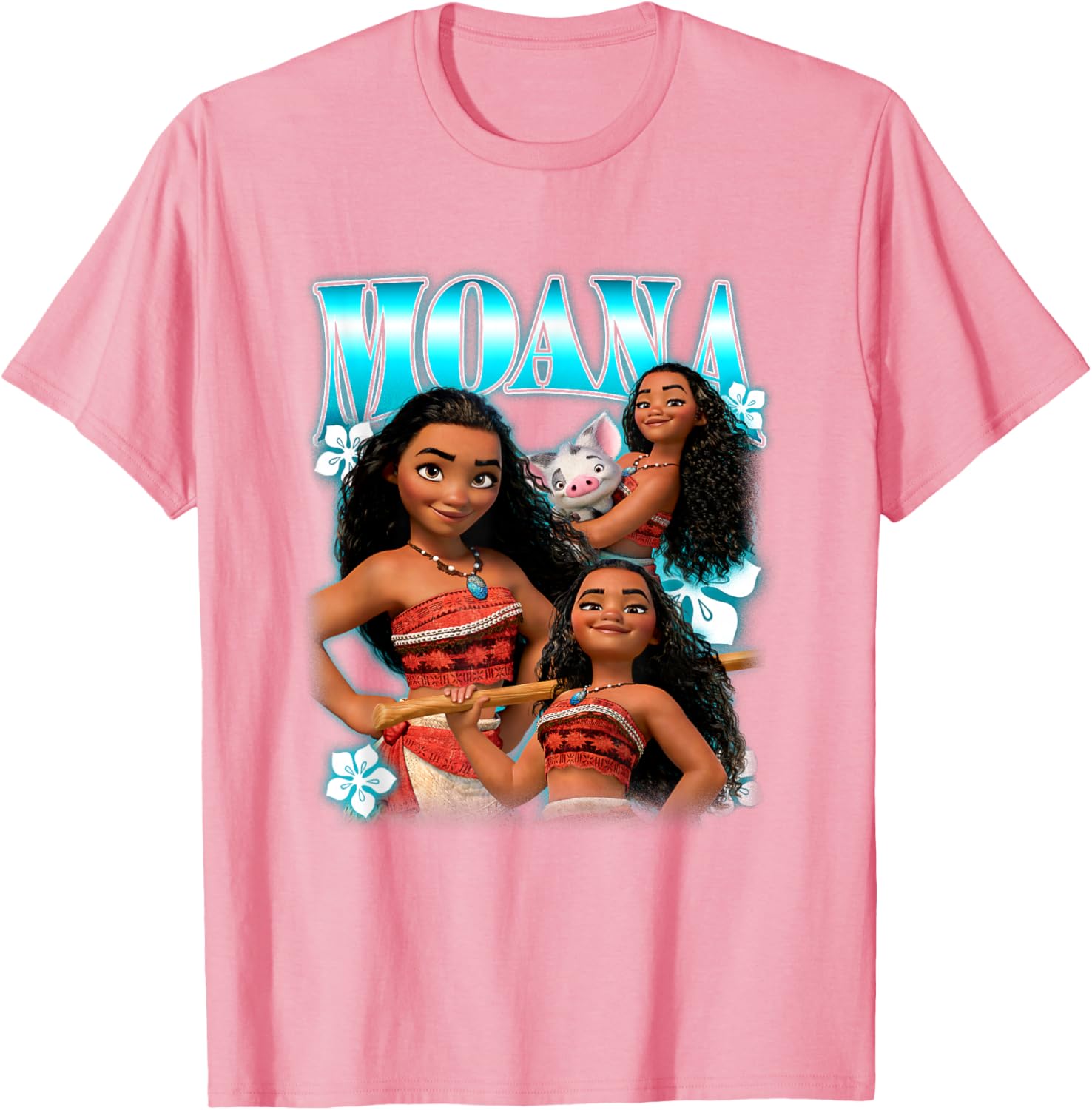 Disney Moana Pua and Moana Collage T-Shirt for Kids and Fans - 5