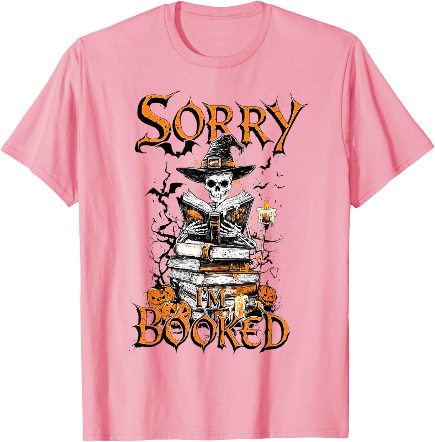 Funny Sorry I'm Booked Bookworm Ghost Halloween T-Shirt for Book Lovers - 17