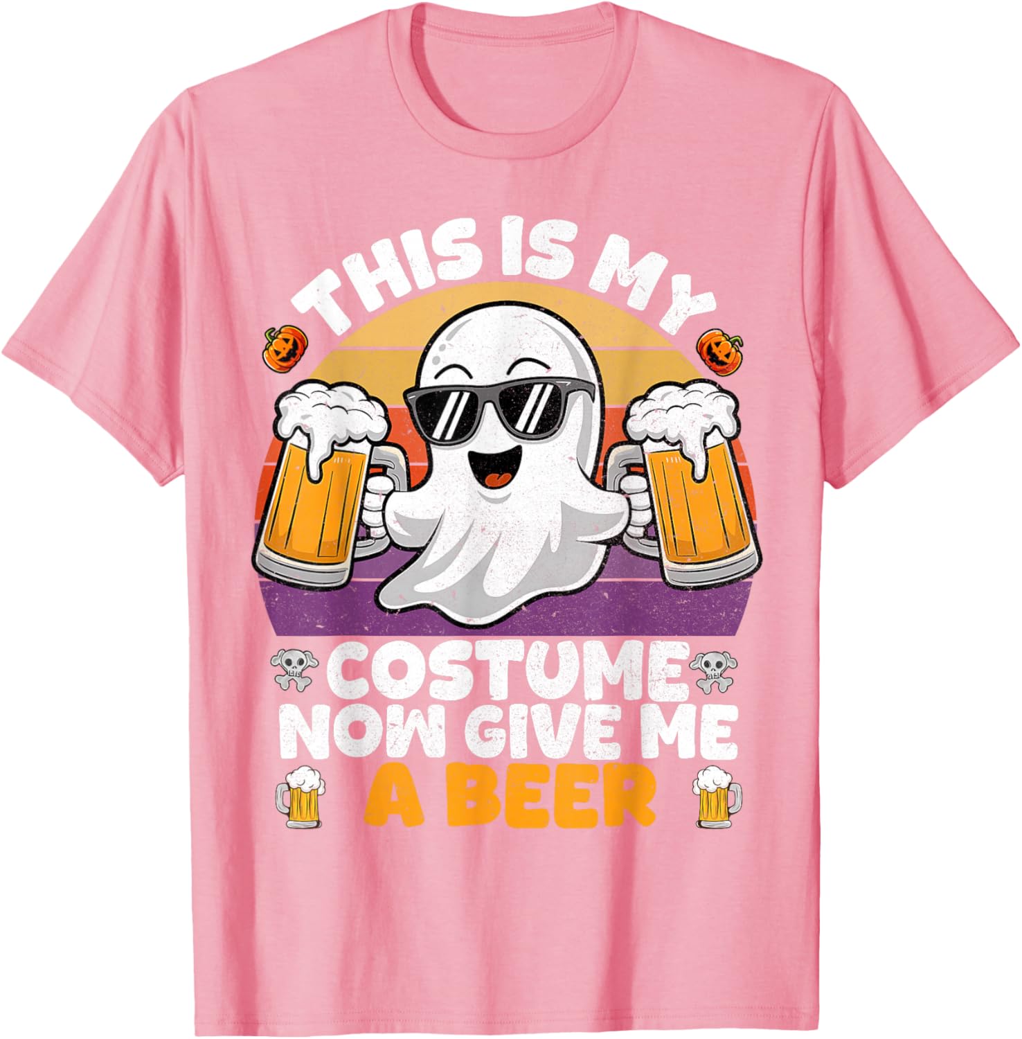 Funny Vintage Boo Halloween Costume T-Shirt for Men and Adults - 8