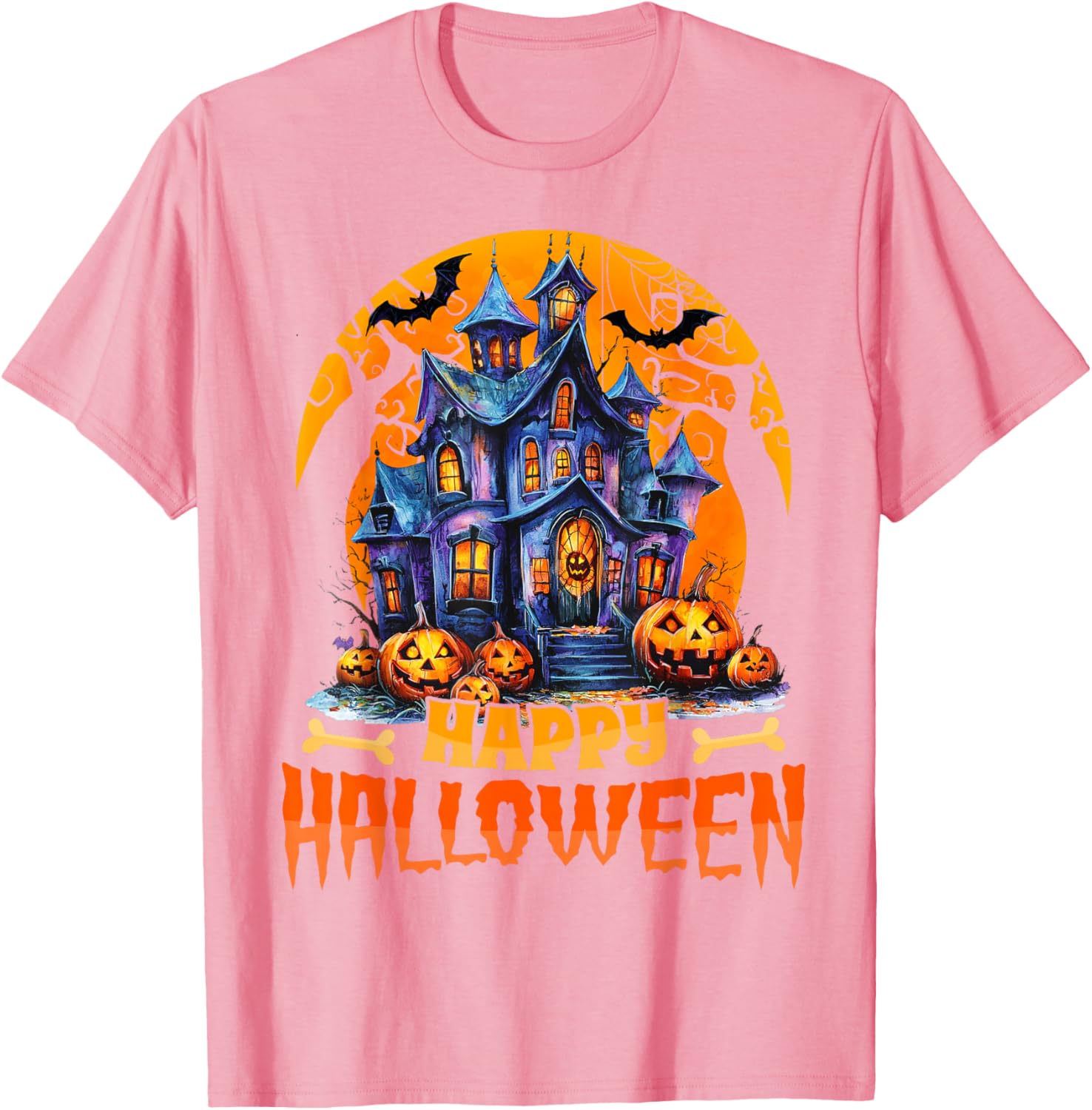 Happy Halloween Haunted House T-Shirt for Men and Women Costume Fun - 24