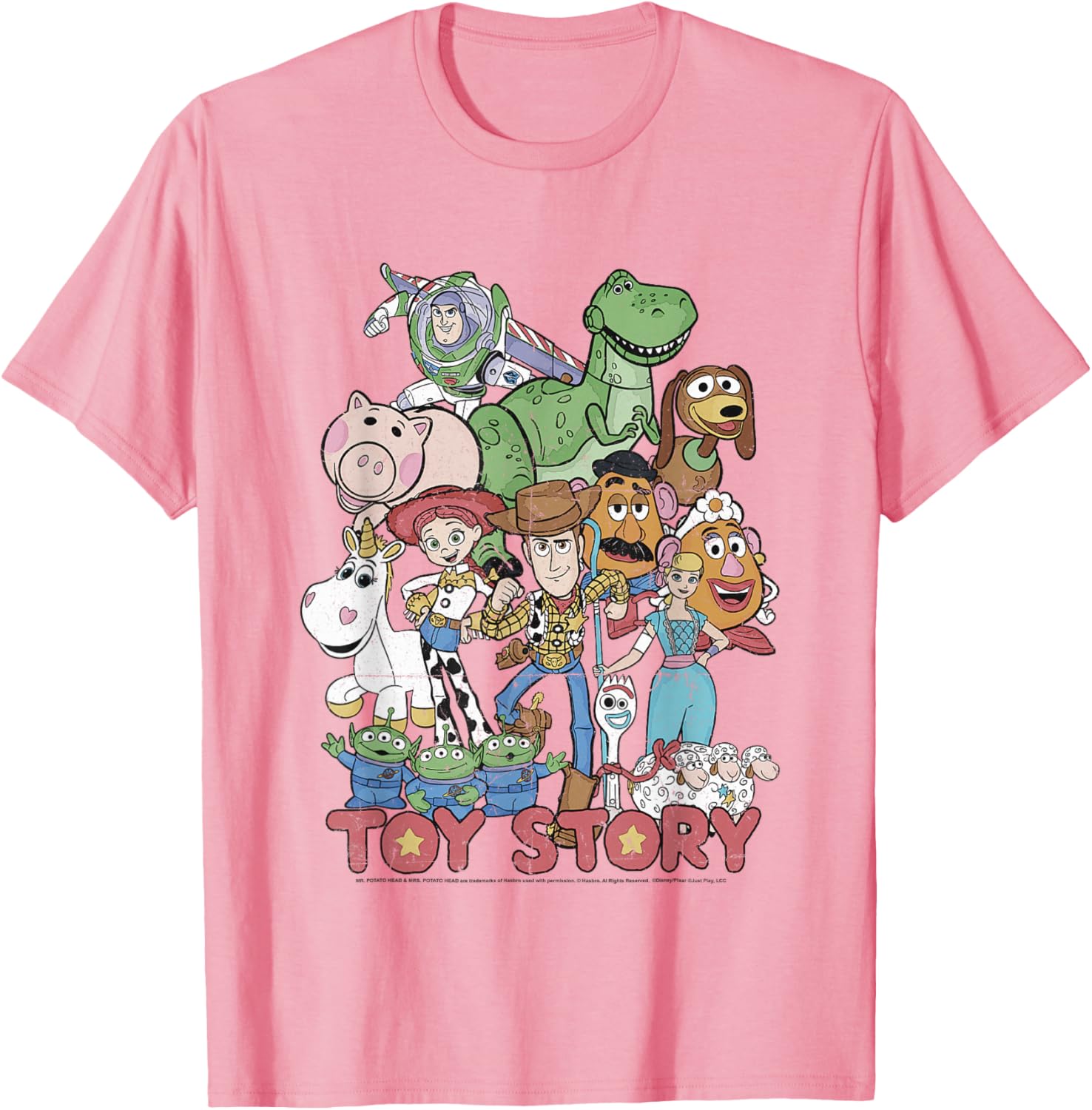 Disney Pixar Toy Story All Stars Distressed Graphic T-Shirt for Fans - 10