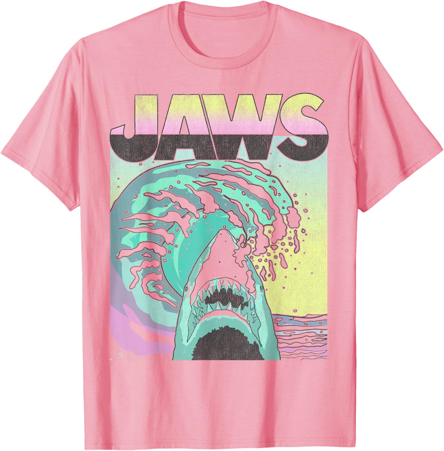 Retro Jaws Wave Poster T-Shirt for Shark Lovers – Stylish & Unique Tee - 1