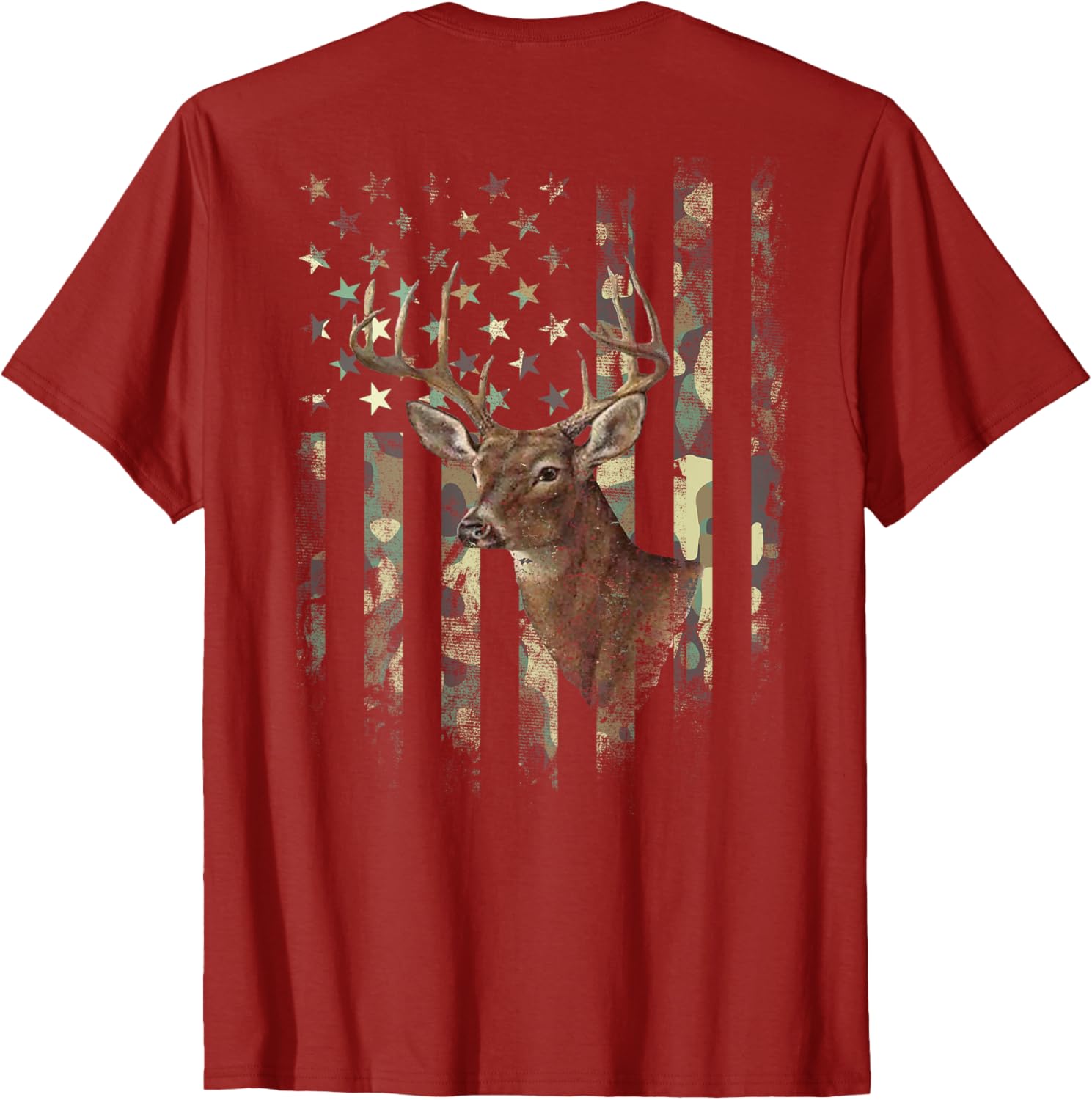 American Flag Deer Hunting Camo T-Shirt for Men, Women, and Kids - 8