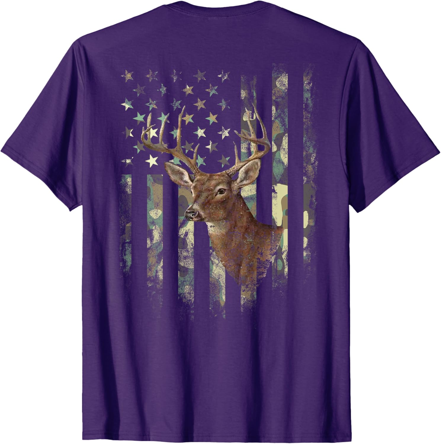 American Flag Deer Hunting Camo T-Shirt for Men, Women, and Kids - 16