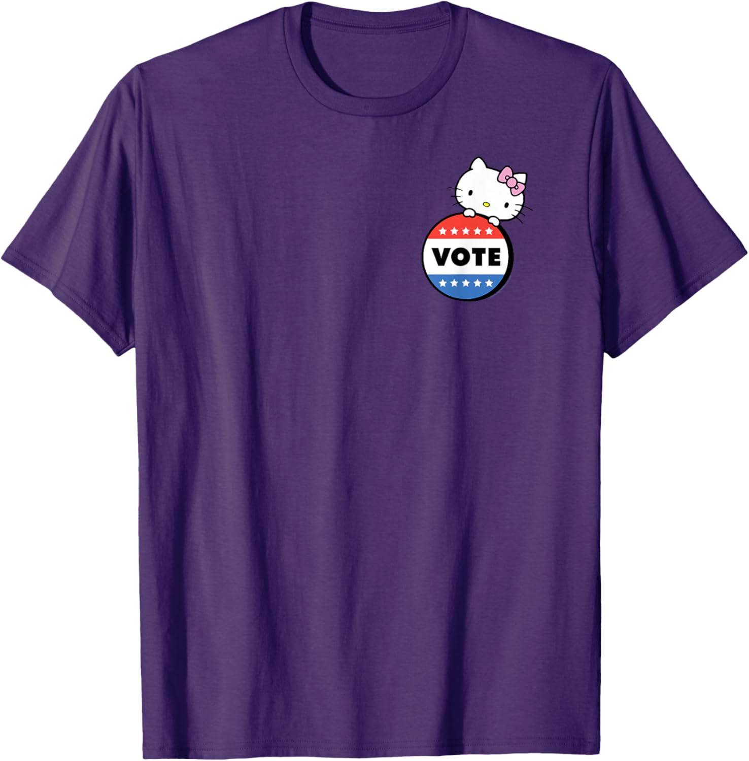 Hello Kitty Vote Button T-Shirt for Fun Fashion and Cute Style - 23