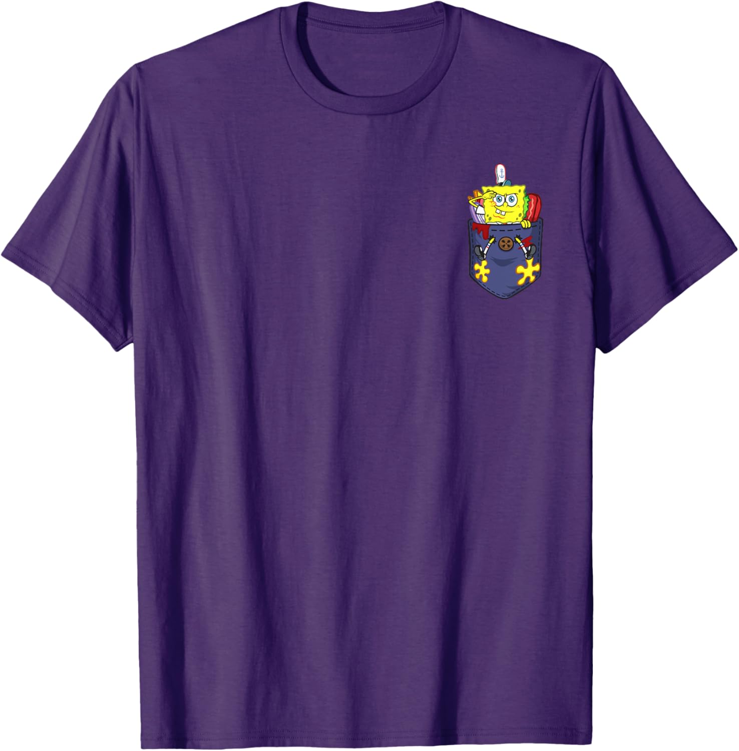 Mademark x SpongeBob SquarePants Cute SpongeBob Out of Food T-Shirt - 16