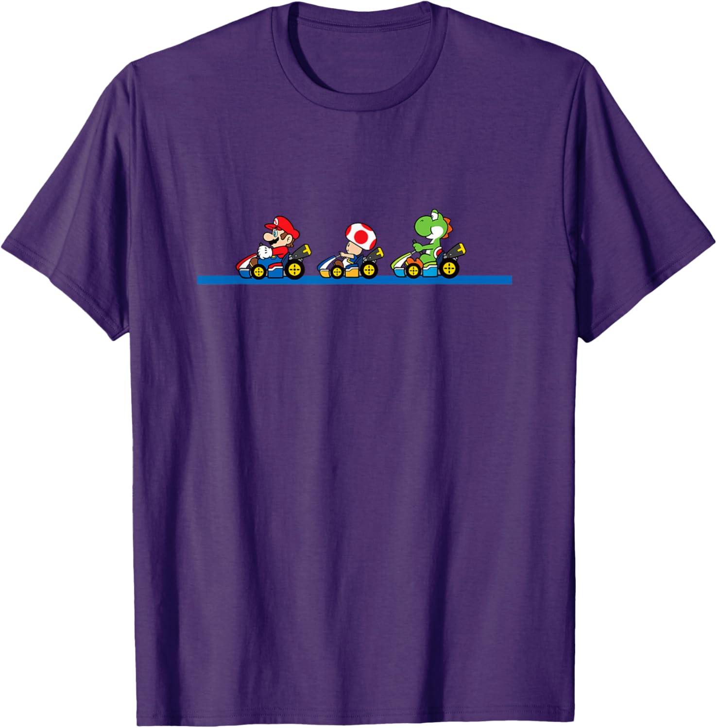 Vintage Mario Kart T-Shirt featuring Yoshi, Toad, and Mario Racing Fun - 22