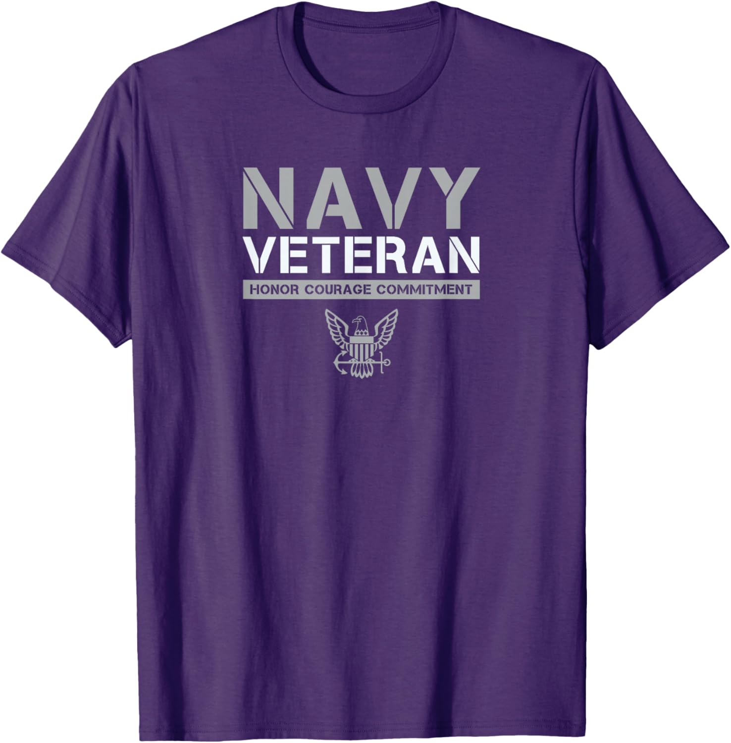 US Navy Veteran Honor Courage Commitment T-Shirt - Stylish Military Apparel - 8