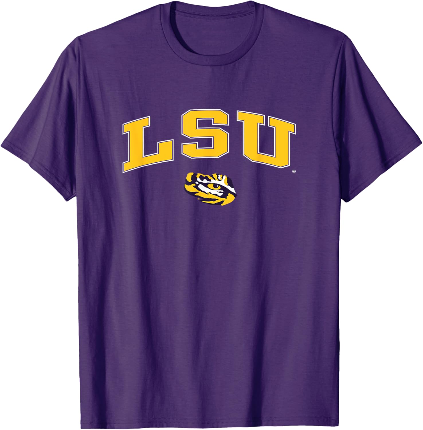 LSU Tigers Arch Over Purple Official Licensed T-Shirt for Fans - 1