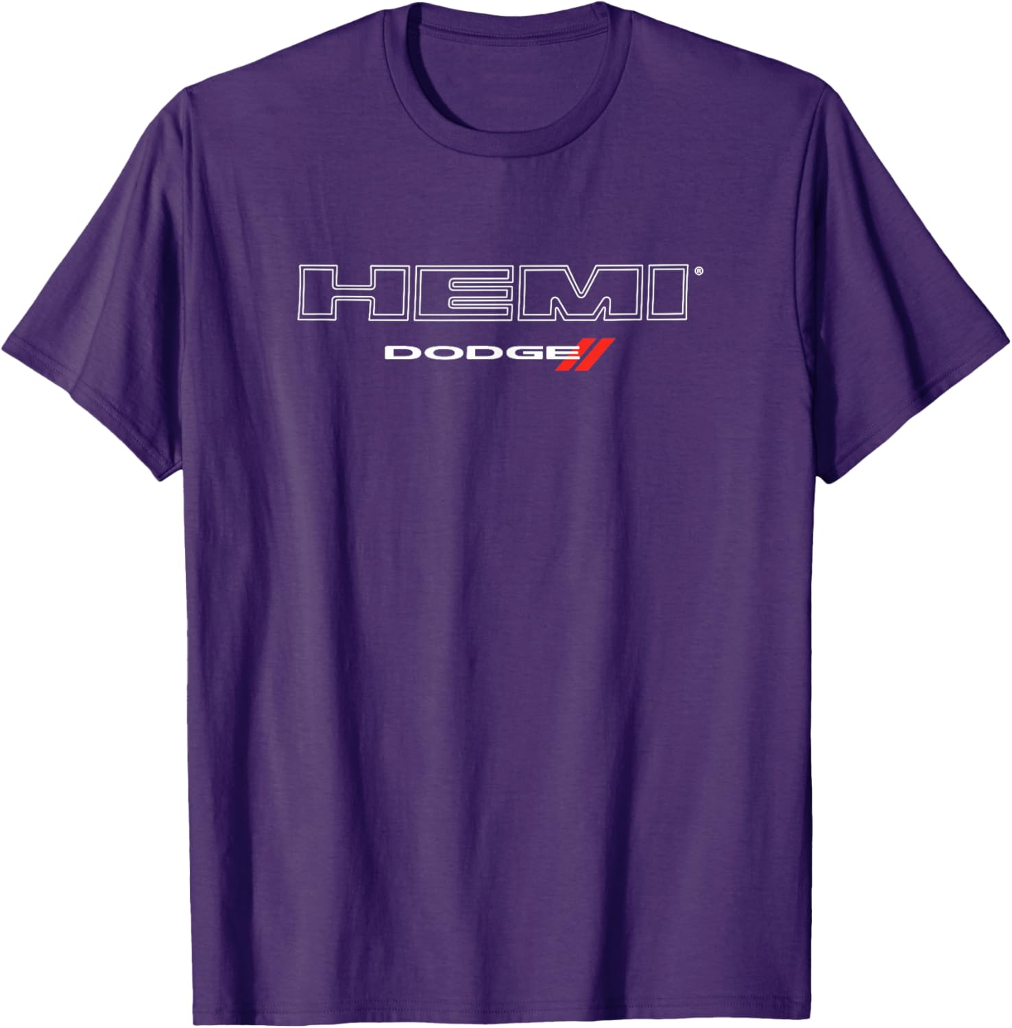 Dodge HEMI Light Wordmark T-Shirt - Black Unisex Cotton Blend, Small - 1