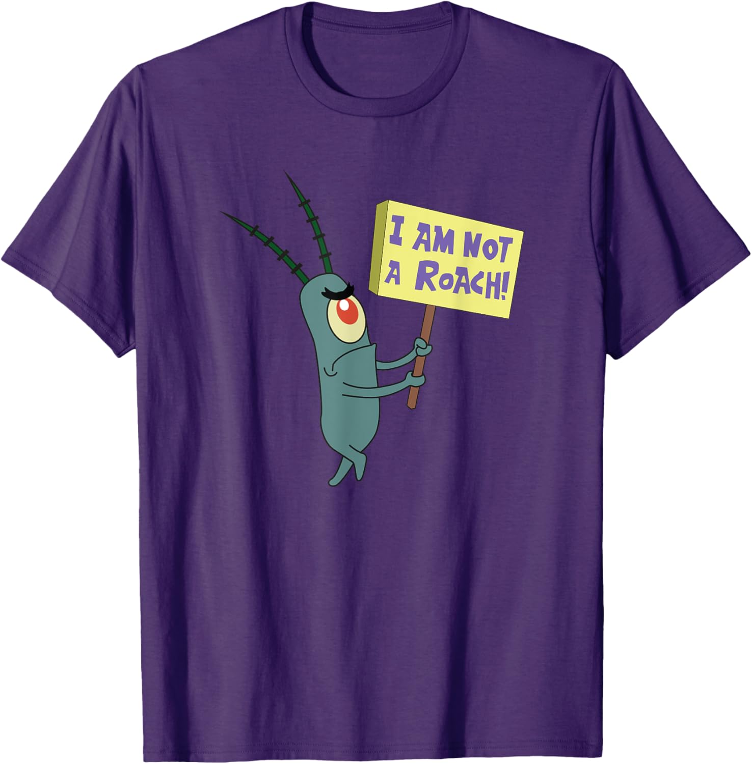 Mademark SpongeBob SquarePants Plankton Not a Roach T-Shirt for Fans - 4
