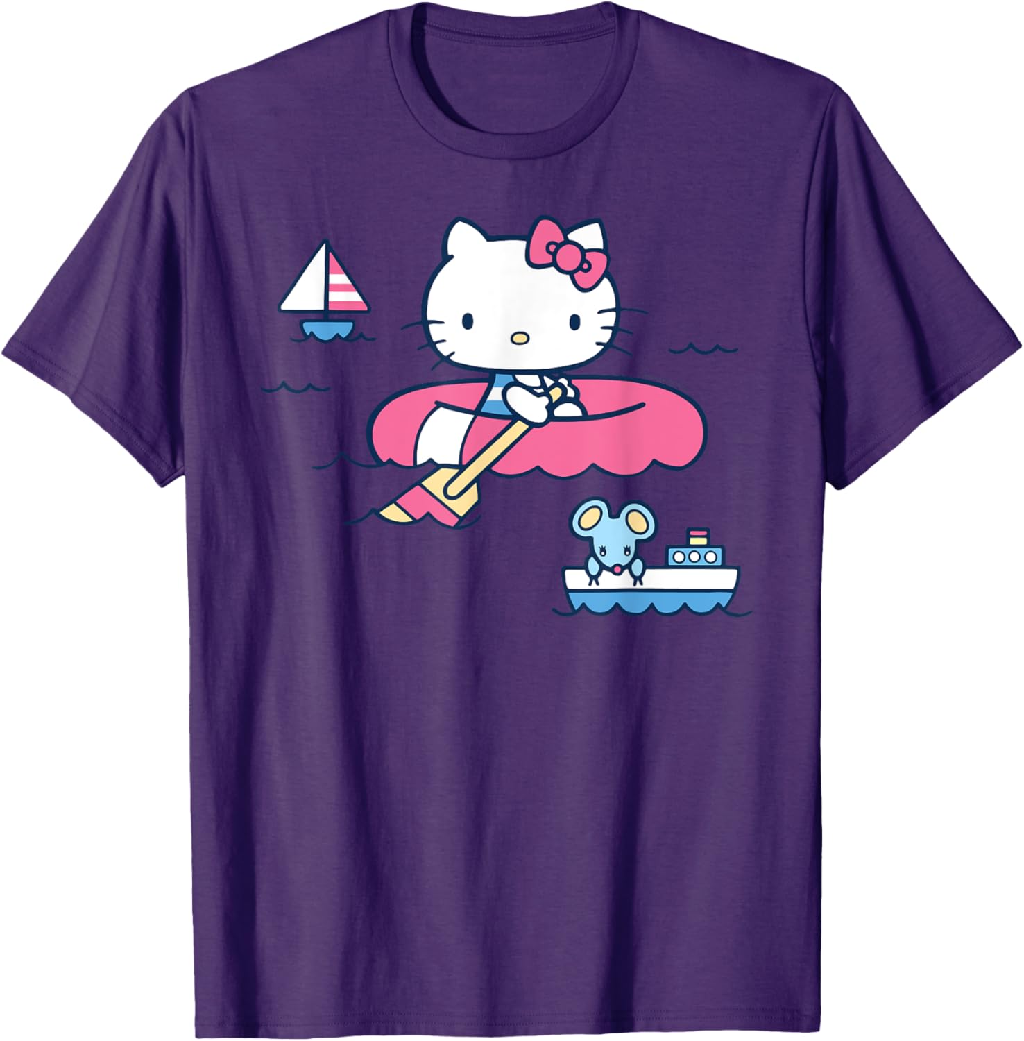 Hello Kitty Summer Boat T-Shirt for All Ages - Fun & Stylish Apparel - 8