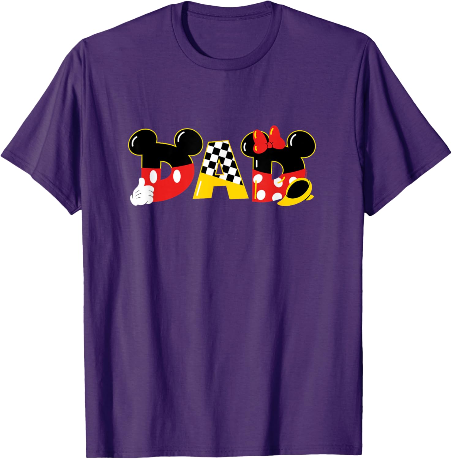 Disney Mickey and Minnie Mouse Dad T-Shirt for Father's Day Birthday Gift - 4