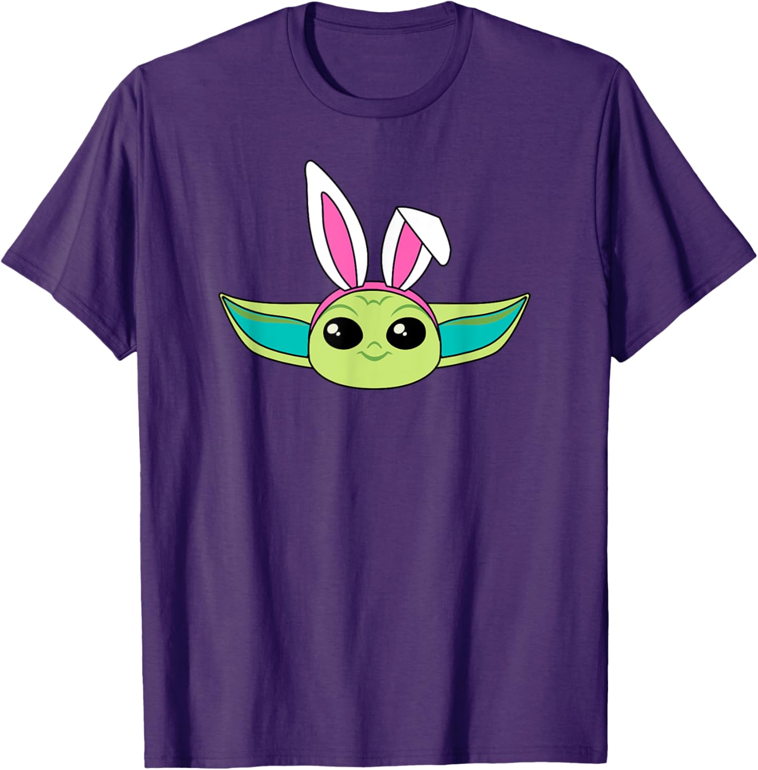 Mandalorian Grogu Easter Bunny Ears T-Shirt for Spring Fun - 1