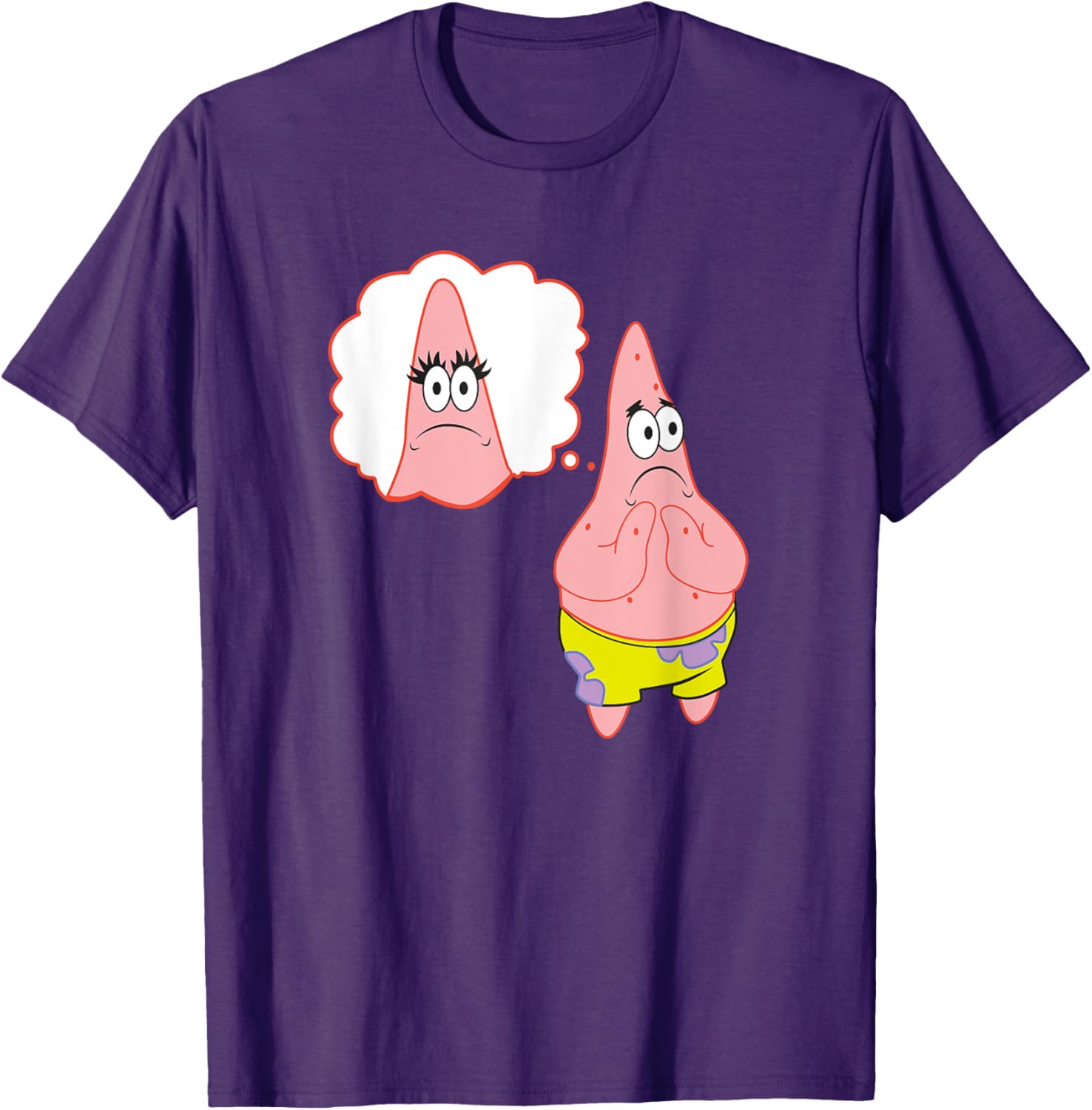 Mademark SpongeBob Patrick Star Introspection T-Shirt for Fun Style - 3