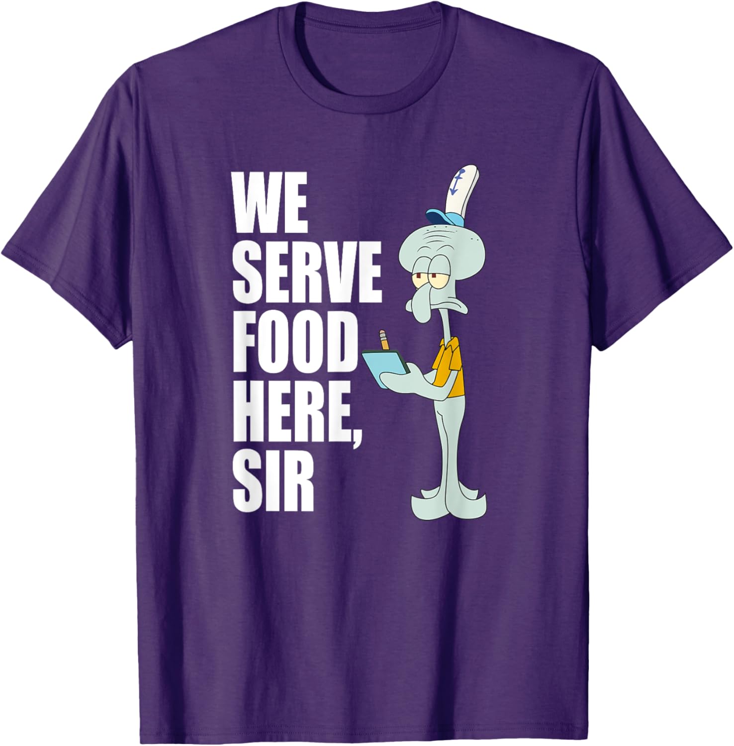Mademark SpongeBob SquarePants Squidward We Serve Food Here T-Shirt - 7