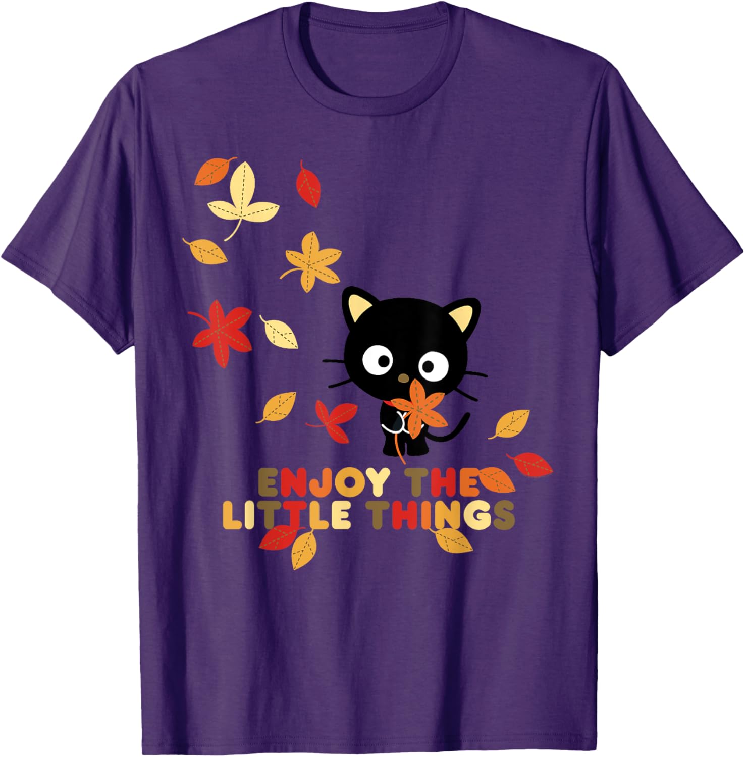 Chococat Enjoy The Little Things Fall Leaves T-Shirt for Everyone - 8
