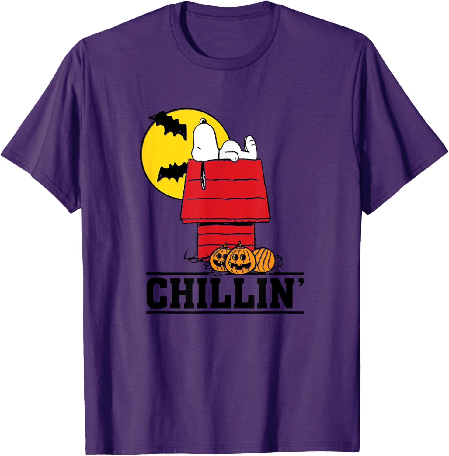 Peanuts Snoopy Chillin Halloween T-Shirt for Fun Festive Style - 4