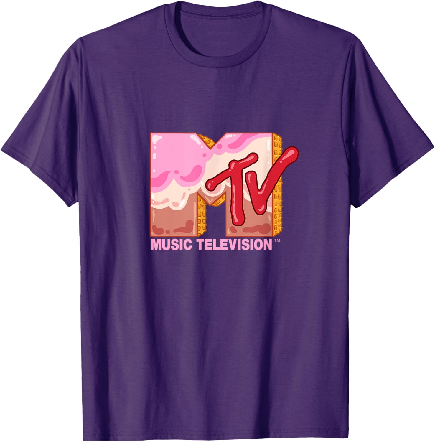 Mademark x MTV Sweet Waffle T-Shirt Featuring Official MTV Logo - 1