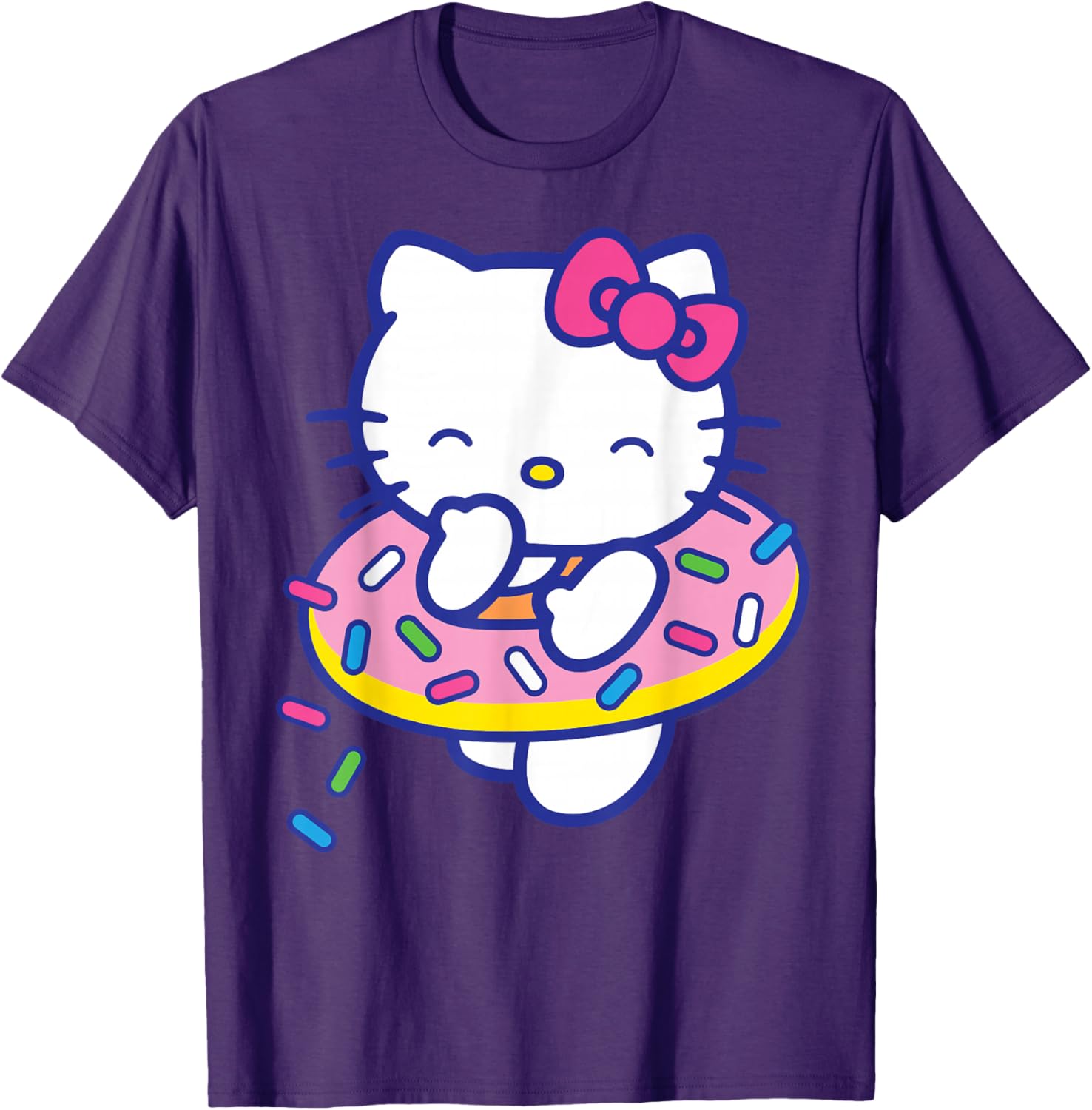 Hello Kitty Donut Sprinkles Floaty Summer T-Shirt for Fun Pool Days - 7