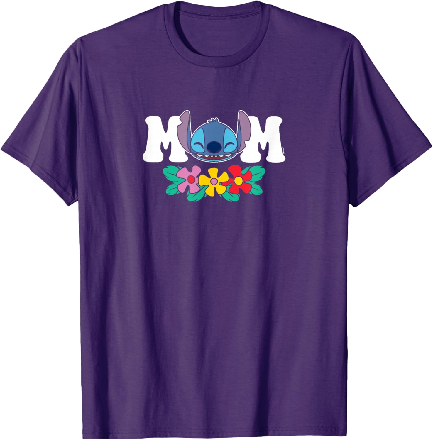 Lilo & Stitch Mom Floral T-Shirt for Stylish Moms - Cute Floral Design - 1