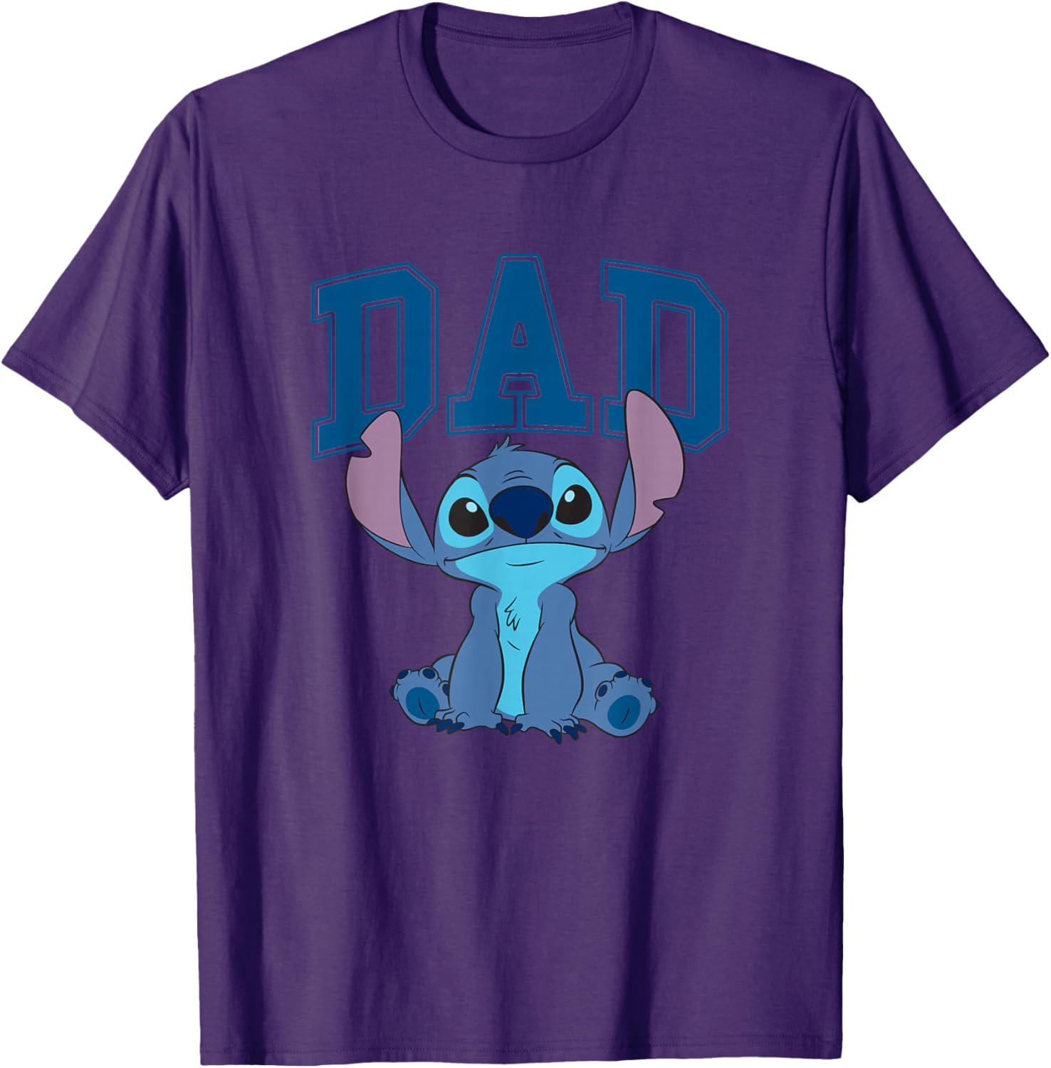 Disney Lilo & Stitch Vintage Dad Cool Stitch Collegiate Logo T-Shirt - 4