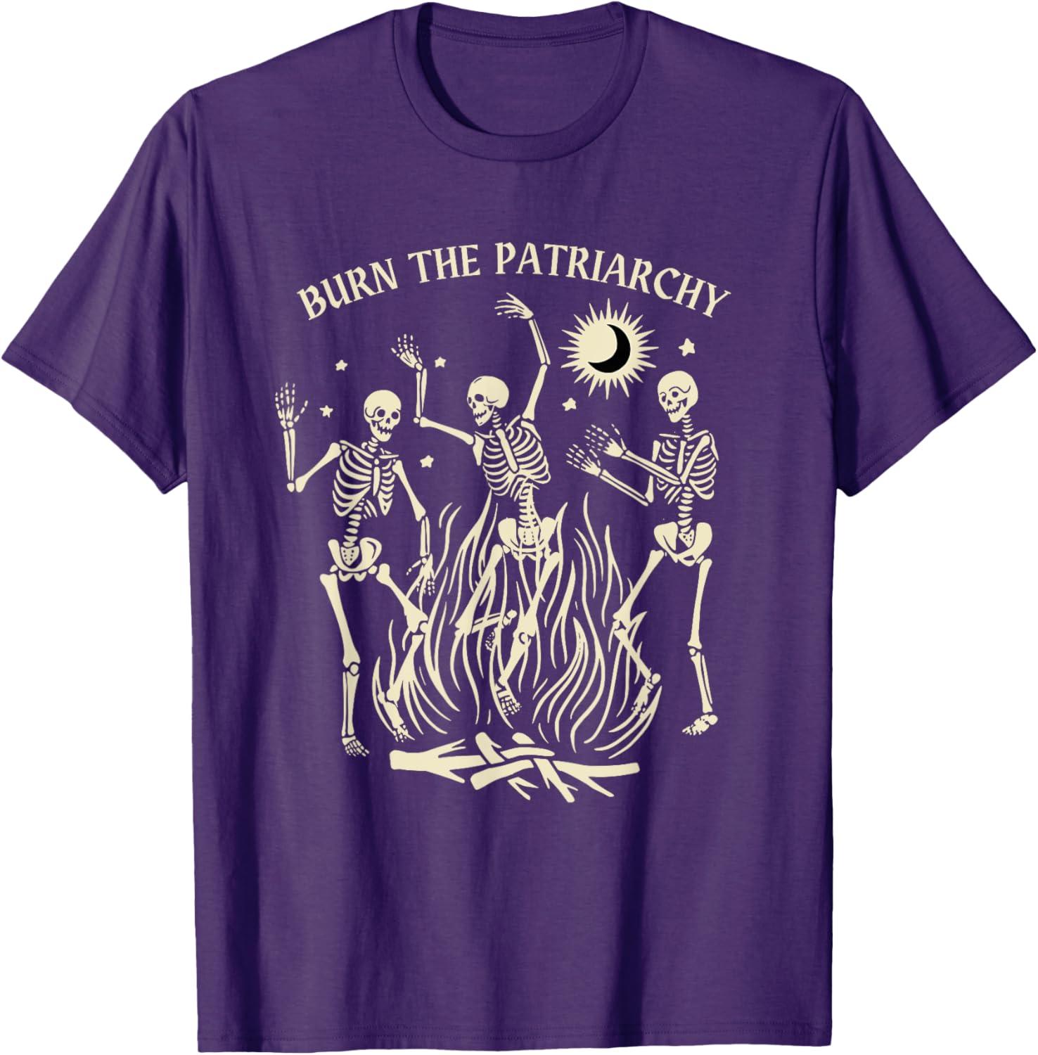 Funny Feminist Halloween T-Shirt Burn The Patriarchy Black Tee for Women - 7