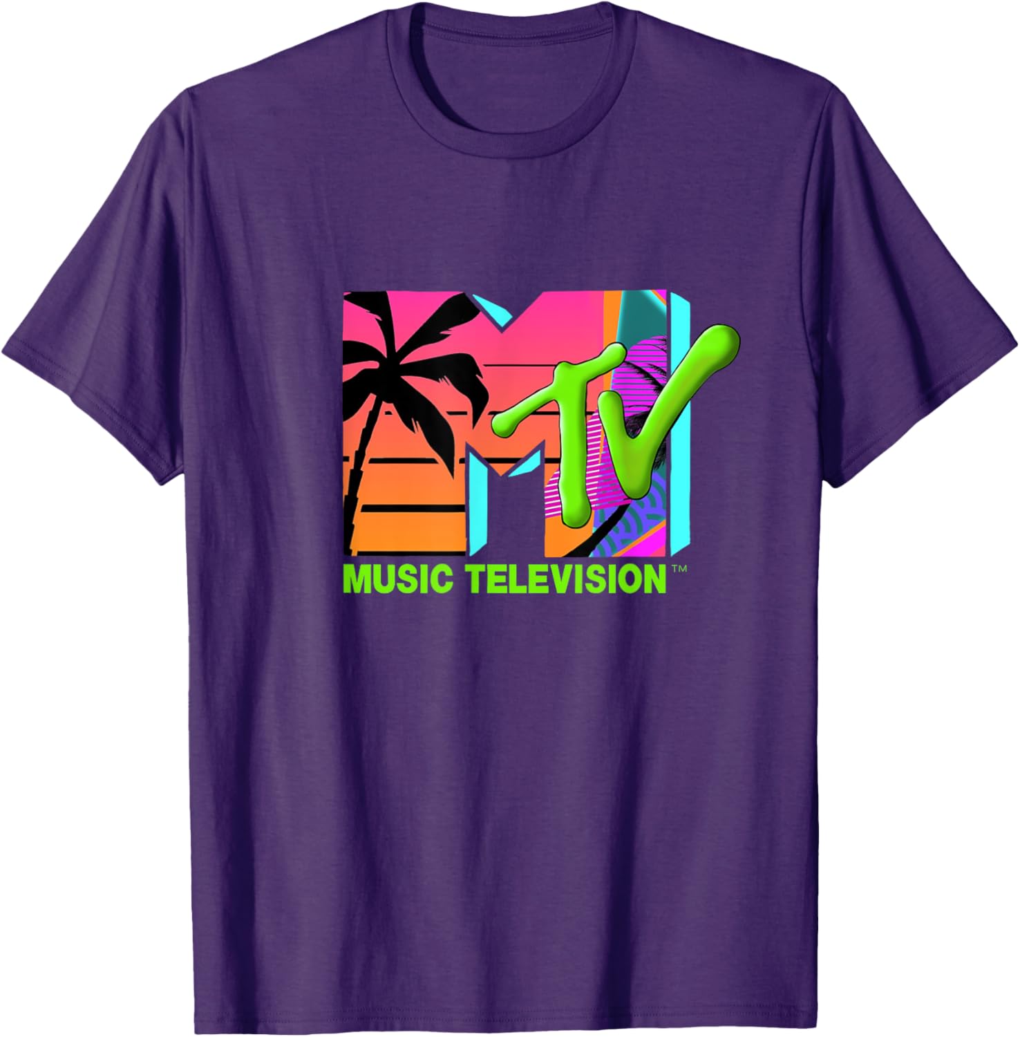 Mademark x MTV Retro Palms Paradise T-Shirt - Official MTV Logo Design - 14