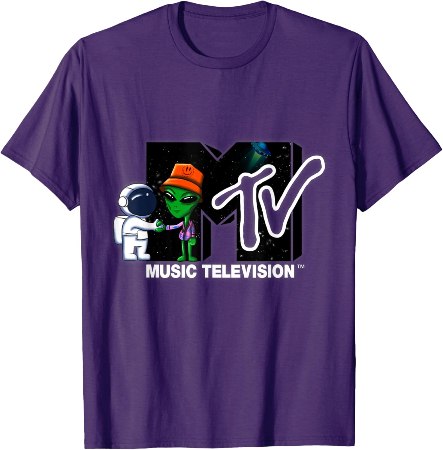 Mademark x MTV Astronaut Alien Space T-Shirt Official MTV Logo Design - 16