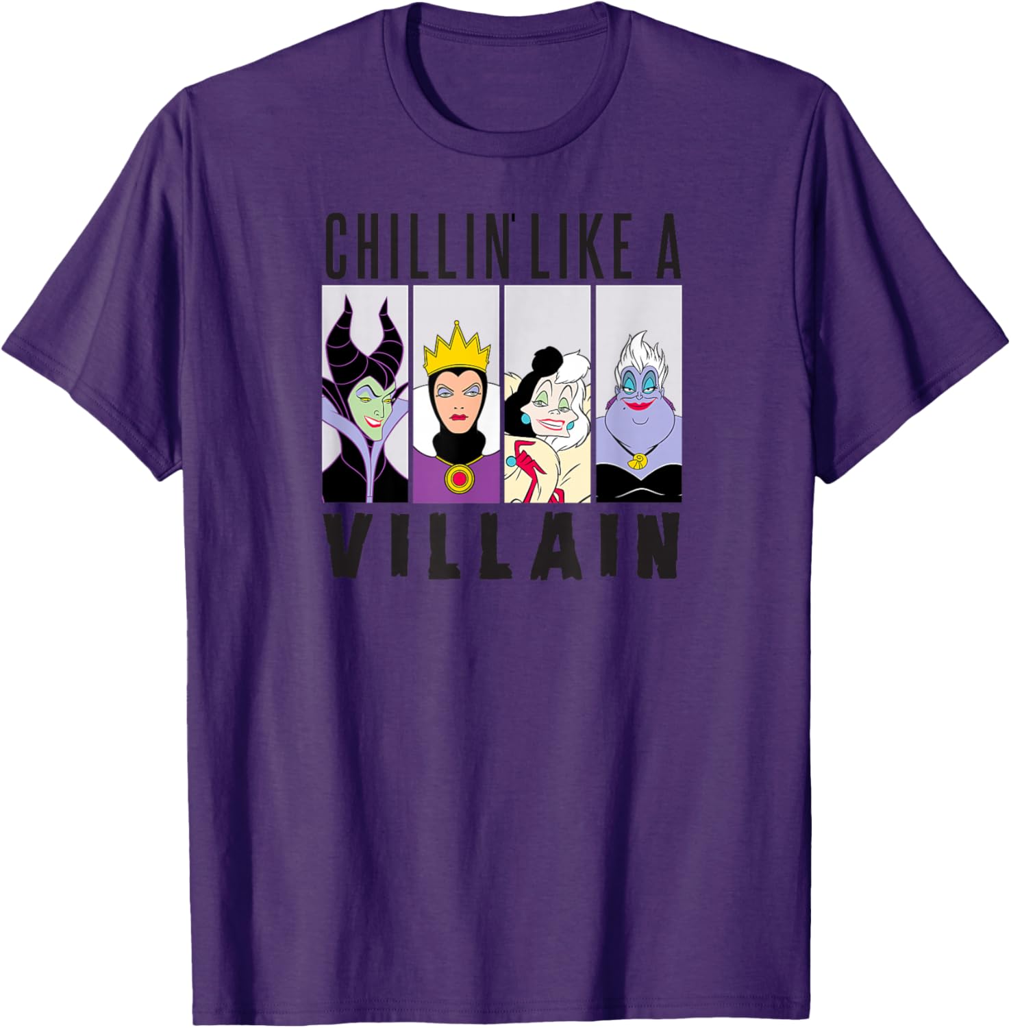Disney Villain Gang T-Shirt featuring Ursula, Evil Queen, Cruella, Maleficent - 2